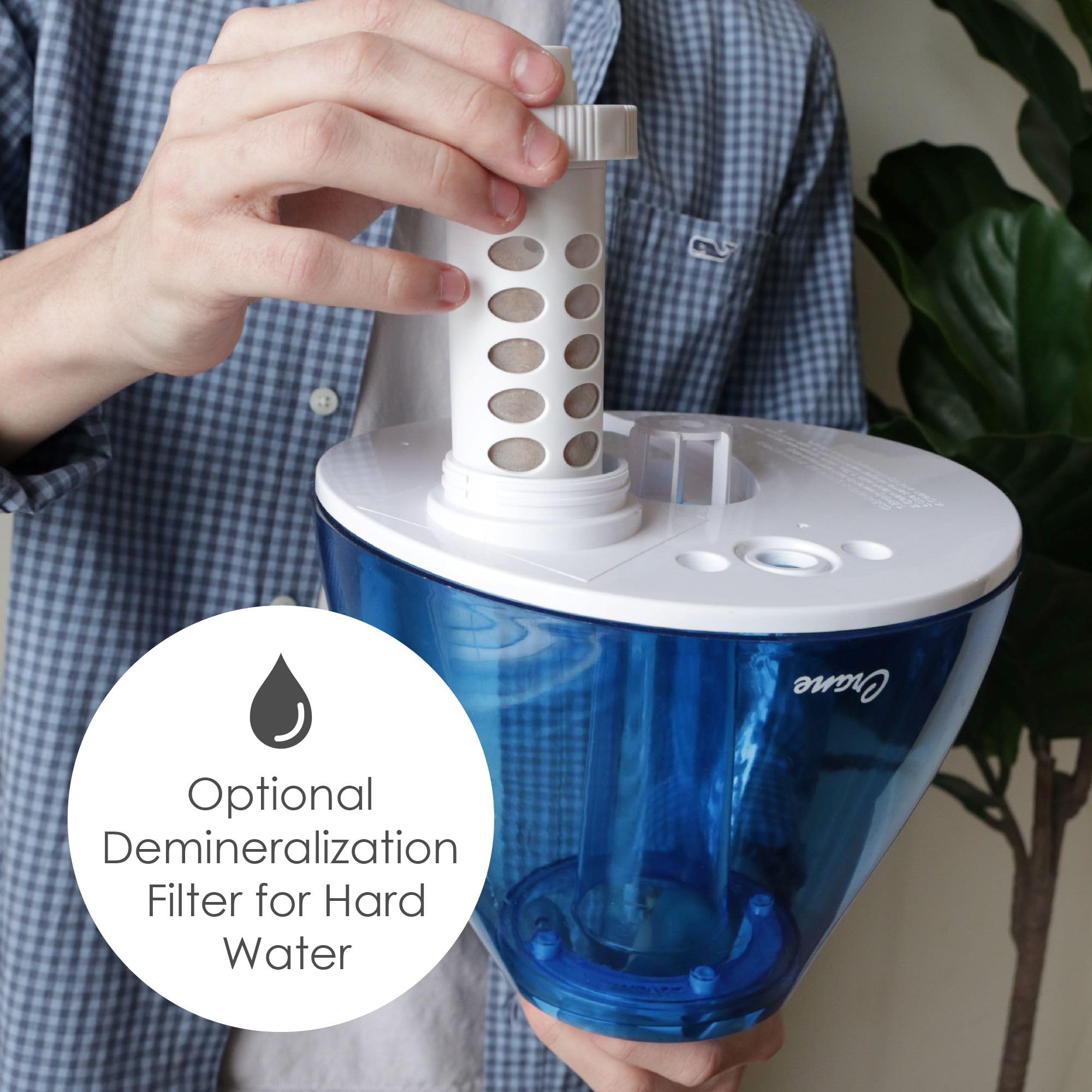Crane Ultrasonic Cool Mist Humidifier For Bedroom, Baby Nursery, Kids Room, Plants, Or Office, Large 1 Gallon Tank, Filter Optio