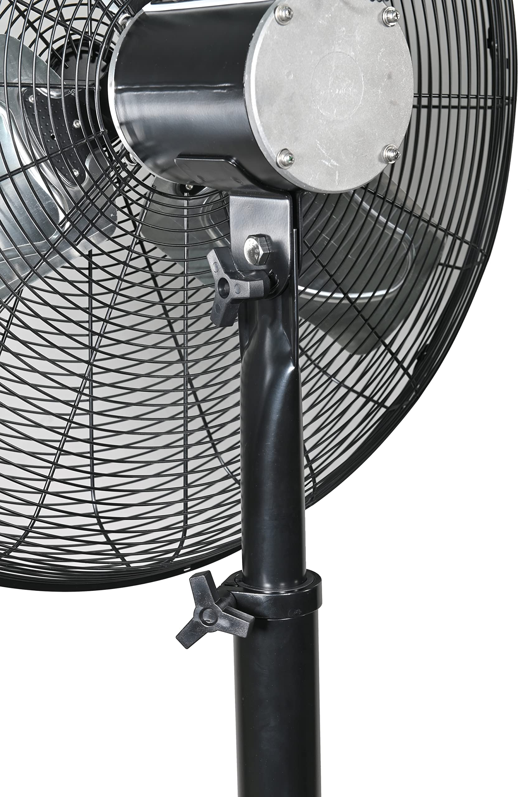K Tool International 77723; Outdoor Waterproof Ipx4 Rated Industrial Pedestal Fan, Non Oscillating 24'' Fan With Adjustable Heig