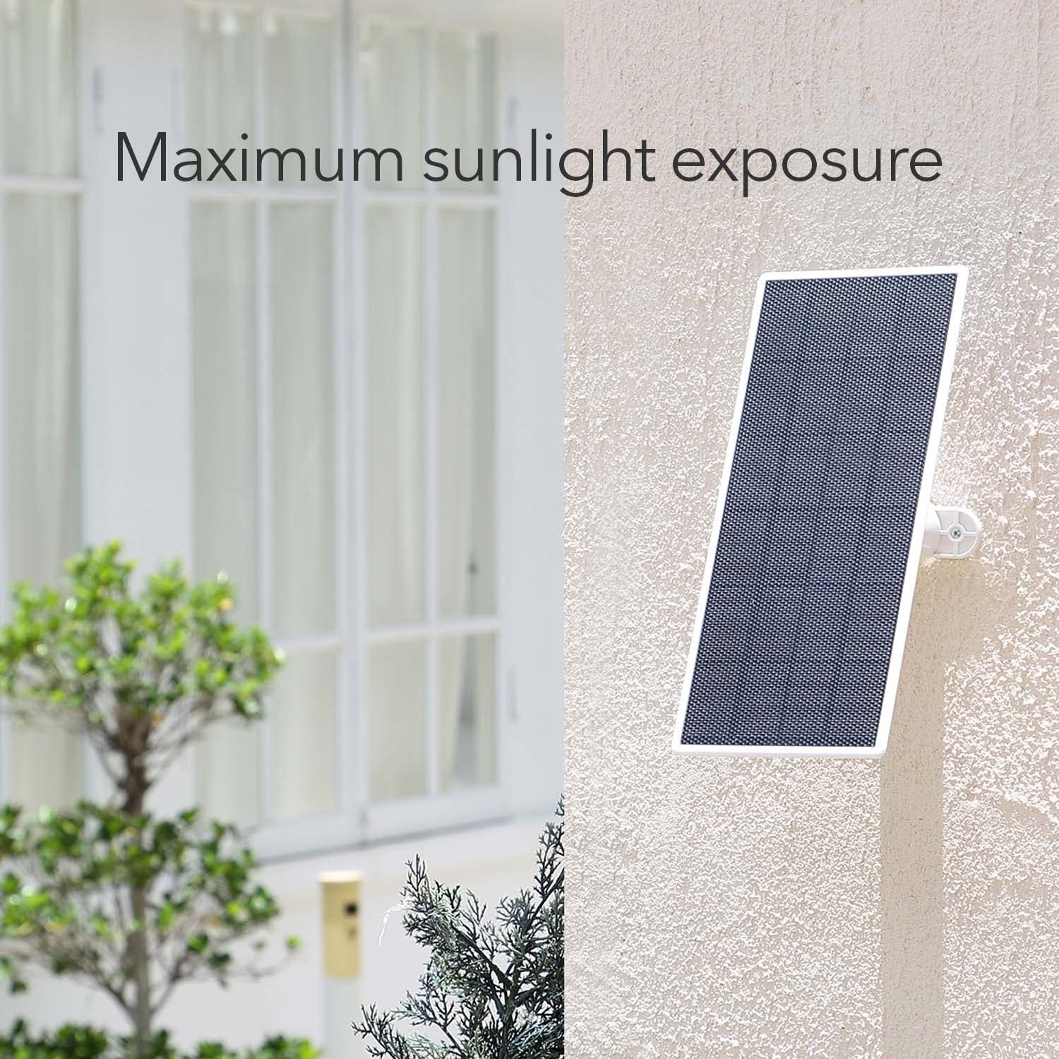 Wasserstein Solar Panel For Google Nest Cam Outdoor Or Indoor, Battery   2.5W Solar Power   Made For Google Nest