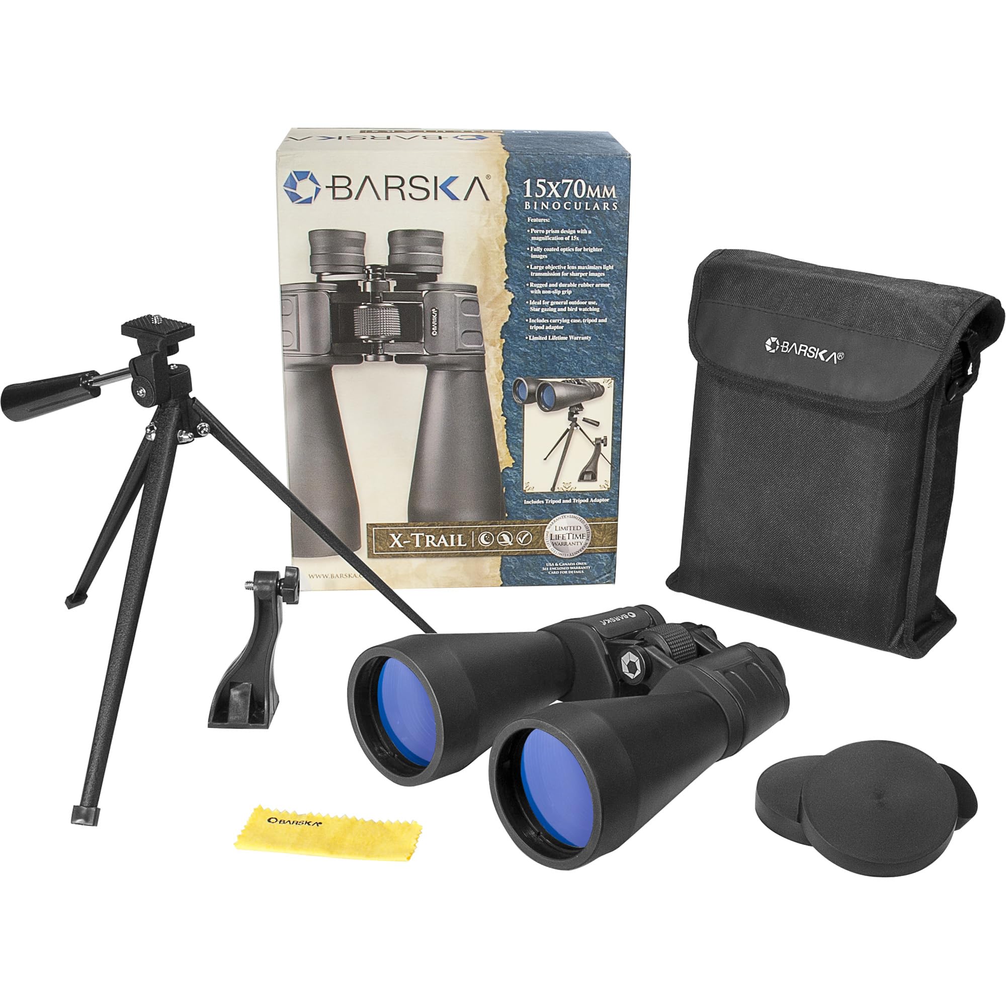 Barska X Trail 15X70 Binocular W/ Tripod Adapter & Tripod , Black