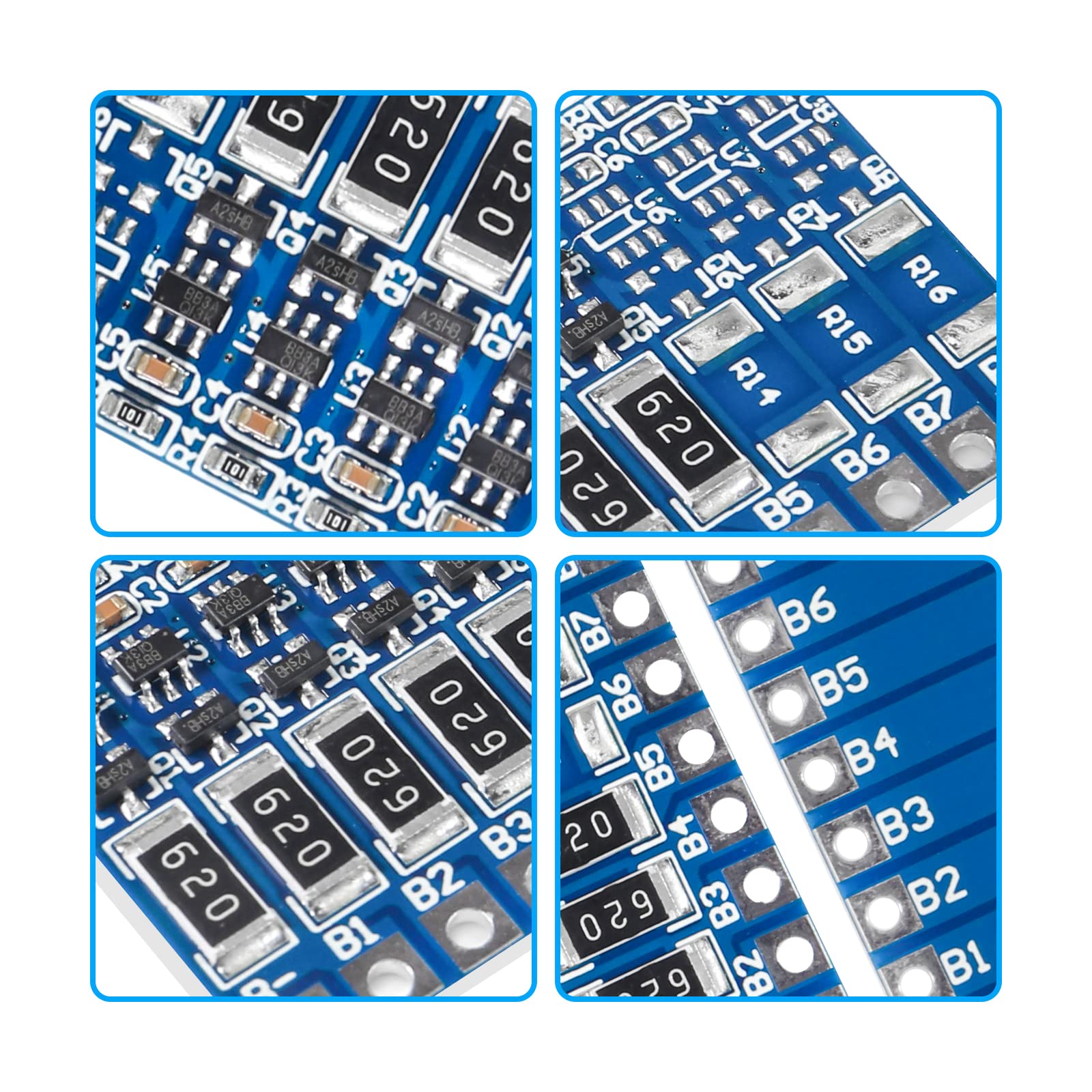 Alinan 6Pcs 5S 21V 4.2V Li Ion Balancer Board 18650 Li Ion Balncing Full Charge Battery Balance Function Protection Board