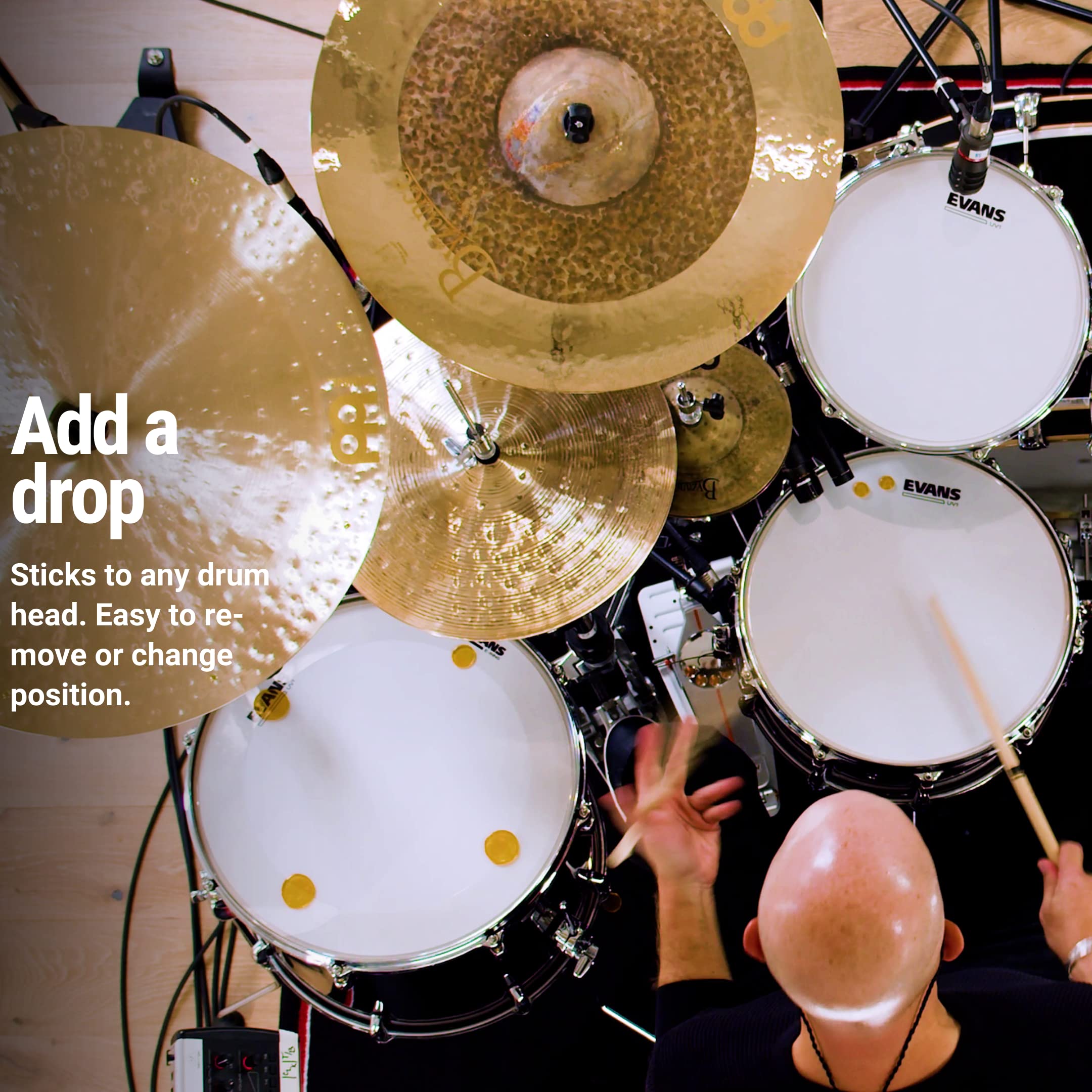 Meinl Cymbals Drum Honey Dampening Gel Pads, 12 Piece Assortment With Varying Sizes   Includes Container And Dividers (Mdha)