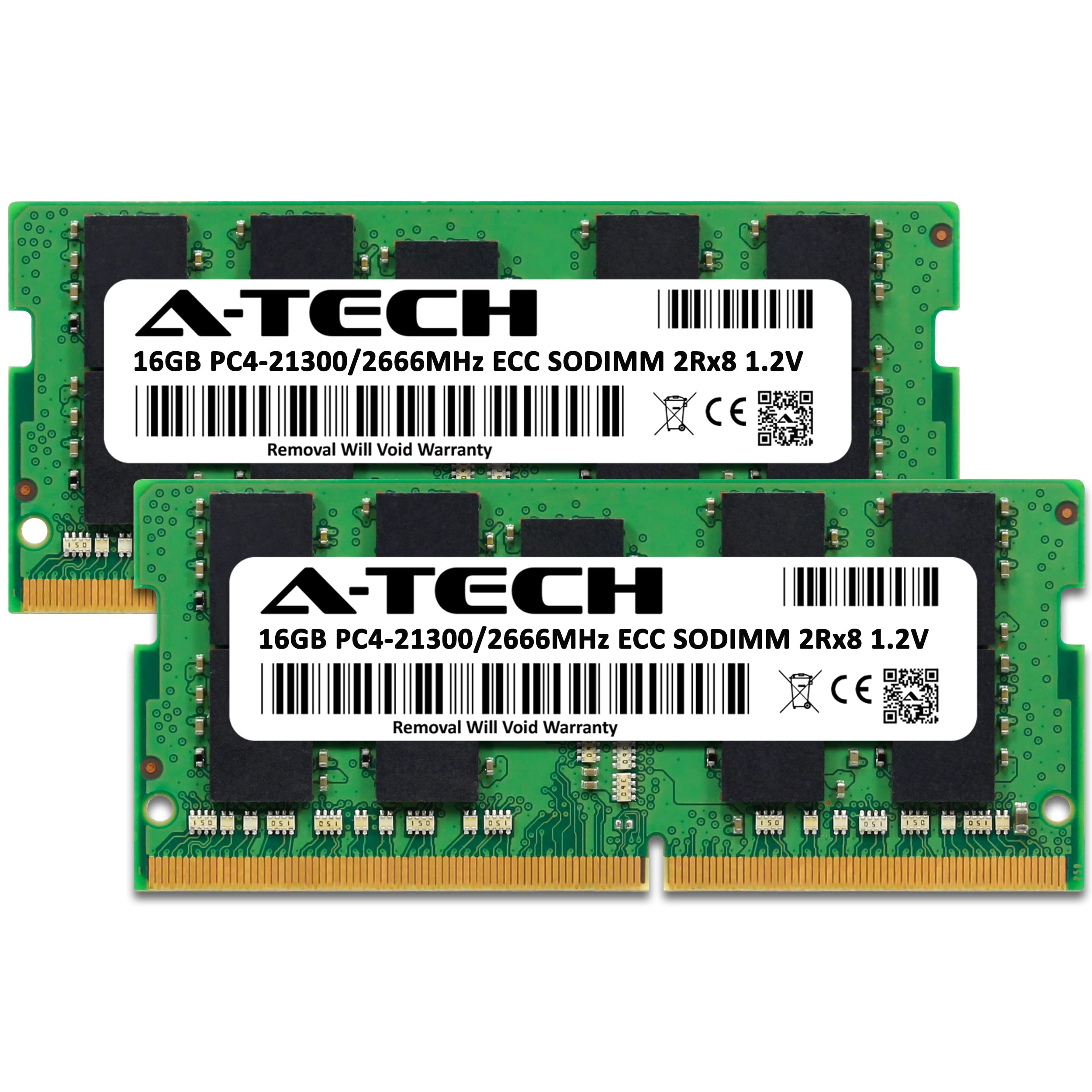 A Tech 32Gb (2X16Gb) Ram Replacement For Synology D4Ecso 2666 16G, D4Es01 16G | Ddr4 2666Mhz Pc4 21300 Ecc Sodimm 2Rx8 1.2V Memo