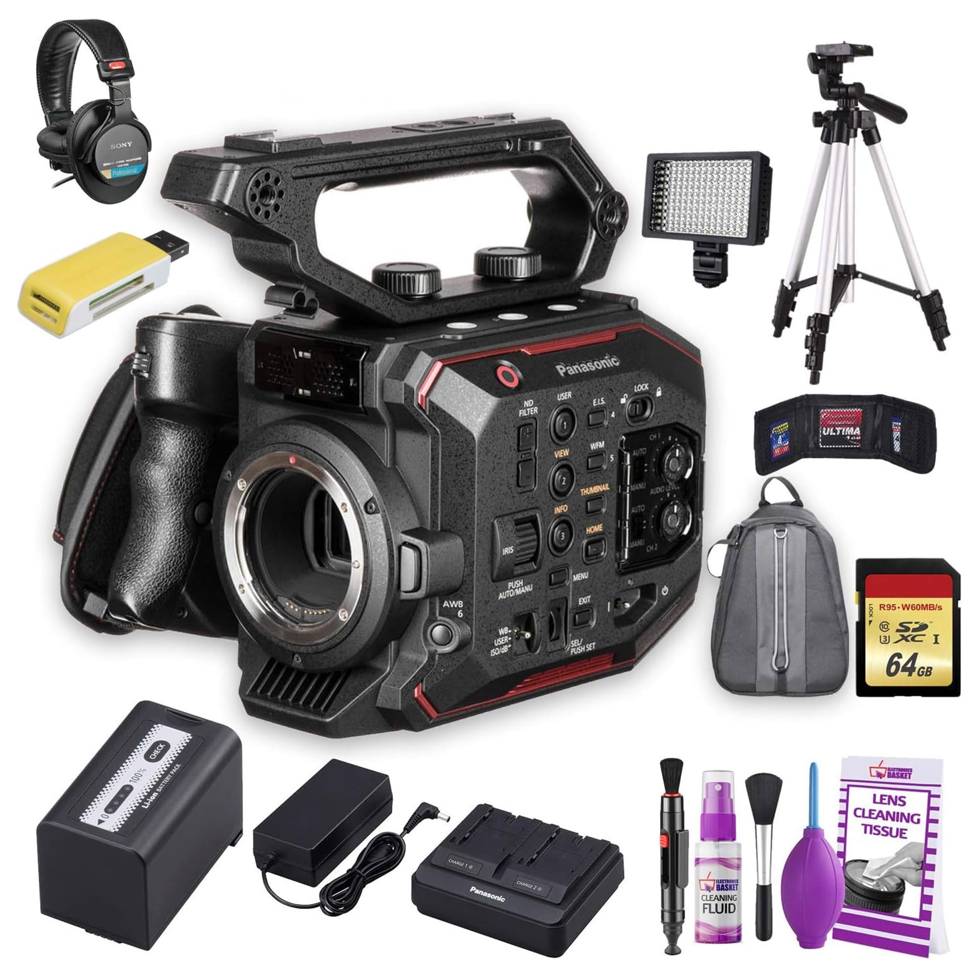 Panasonic AU-EVA1 Compact 5.7K Super 35mm Cinema Camera Plus Bundle
