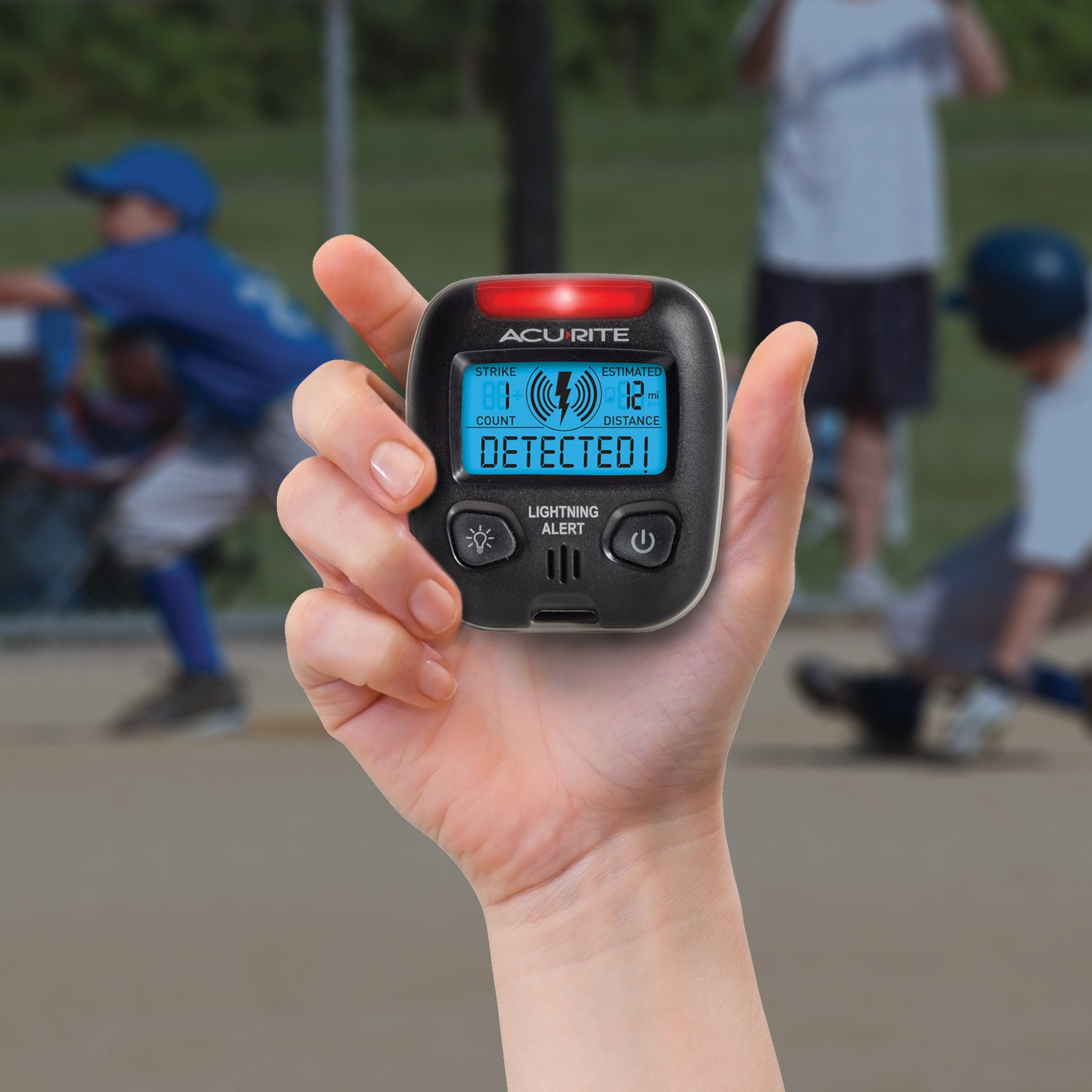 Acurite 02020 Portable Lightning Detector Black, 2  L X 1W X 2  H