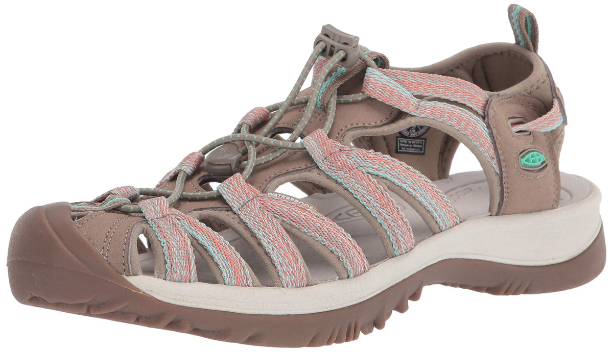 Keen Womens Whisper Closed Toe Sport Sandals, Taupecoral, 105