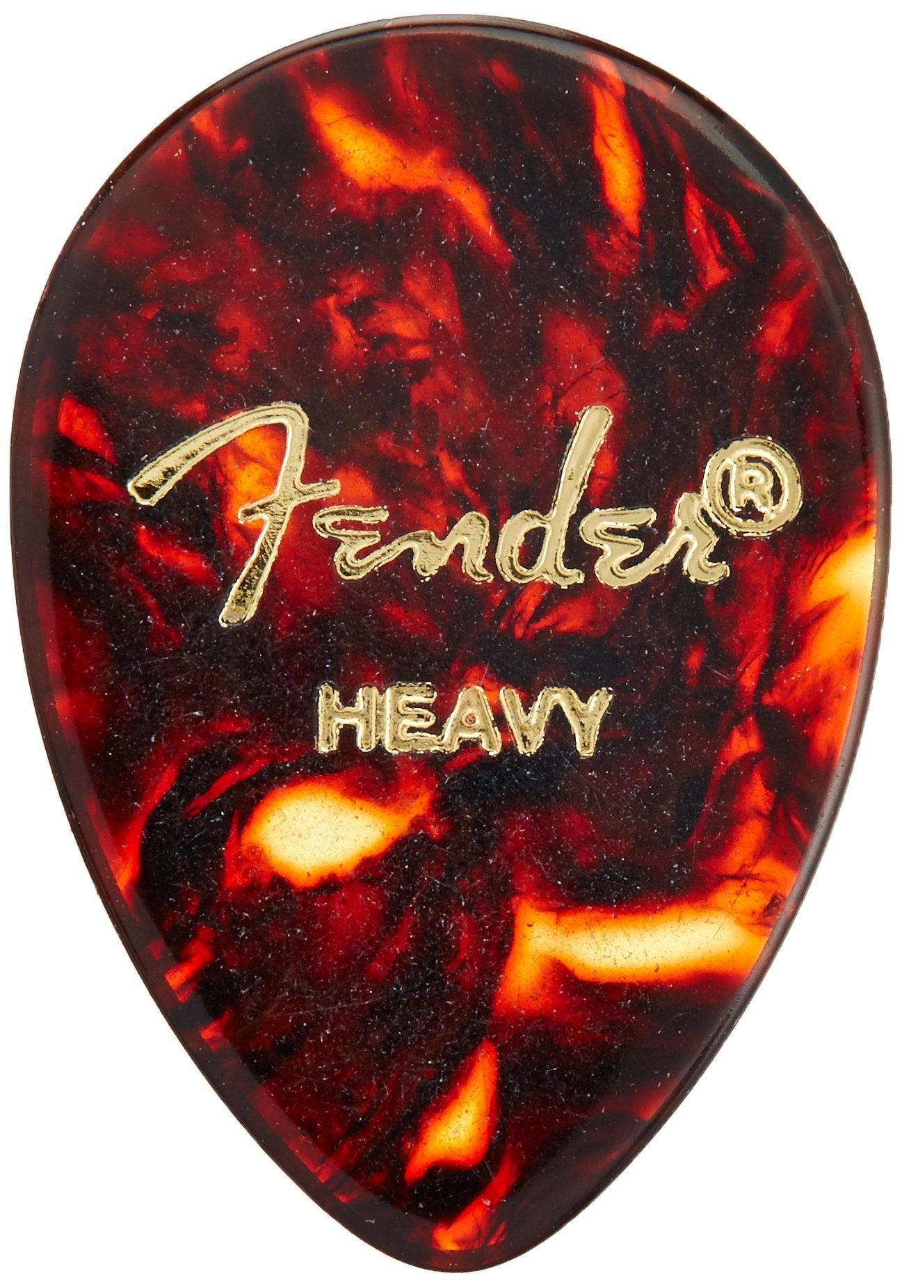 Fender Classic Celluloid Guitar Picks 358 Shape, Tortoise Shell, Heavy, 72 Pack