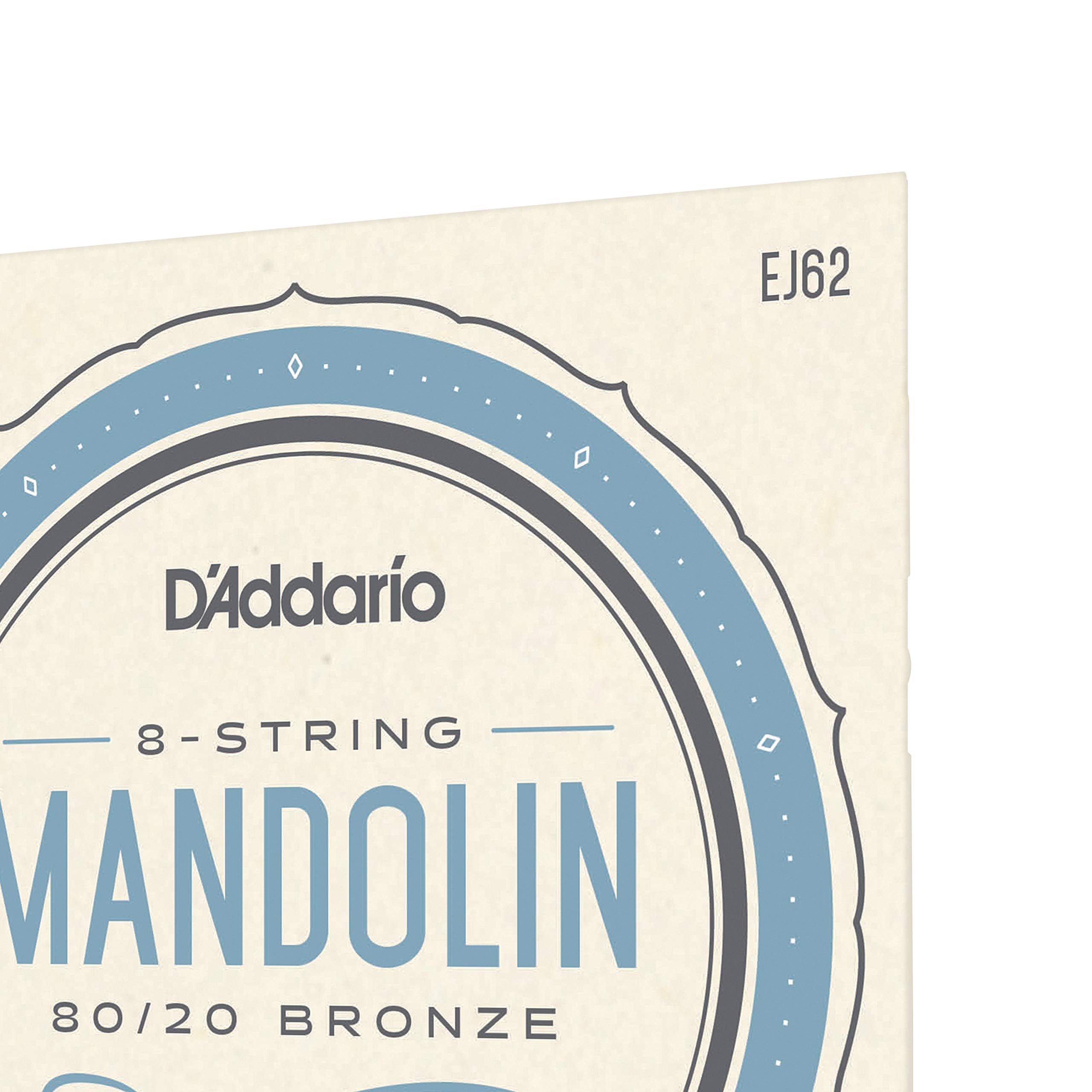 D'Addario Ej62 80/20 Bronze Mandolin Strings, Light, 10 34