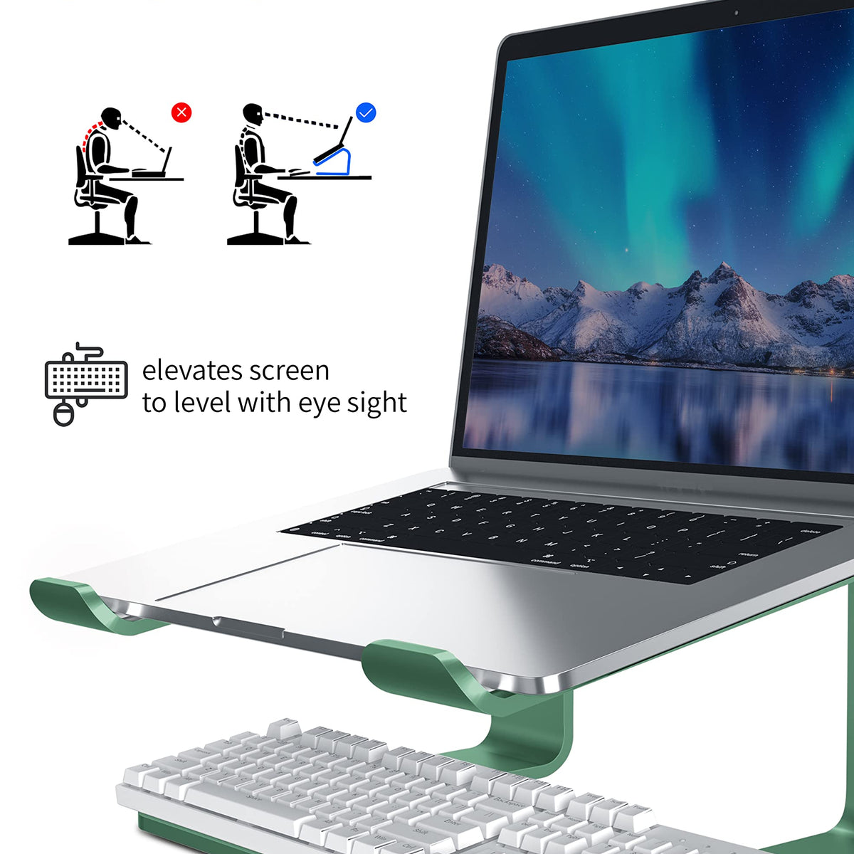 Soundance Laptop Stand, Aluminum Computer Riser, Ergonomic Laptops Ele ...