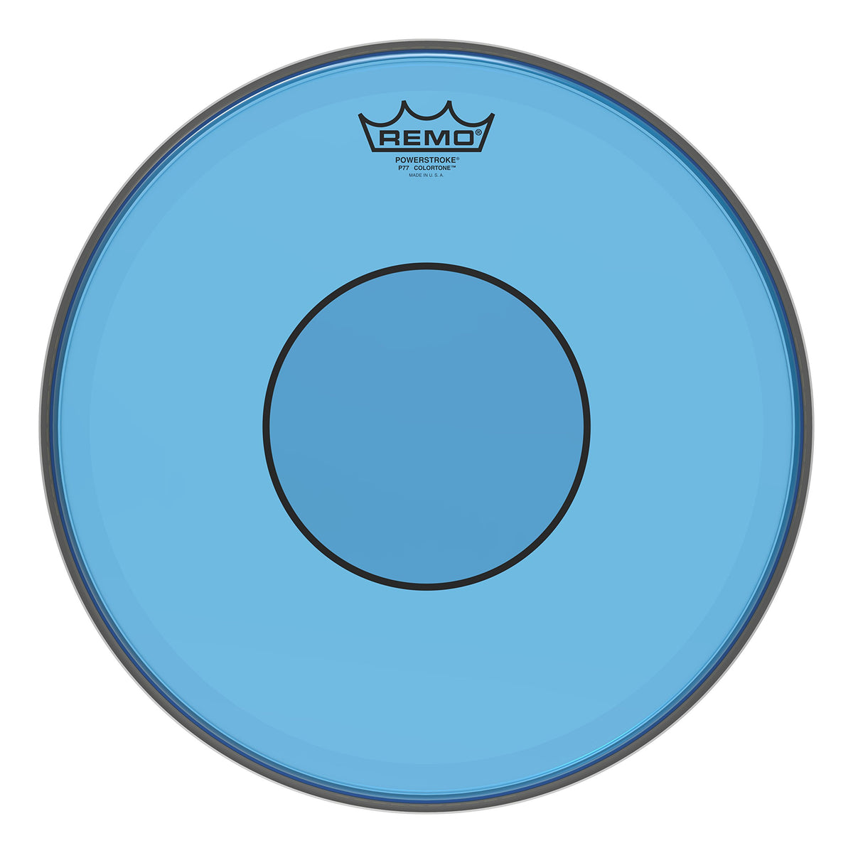 Remo Powerstroke 77 Colortone Blue Drumhead, 14'