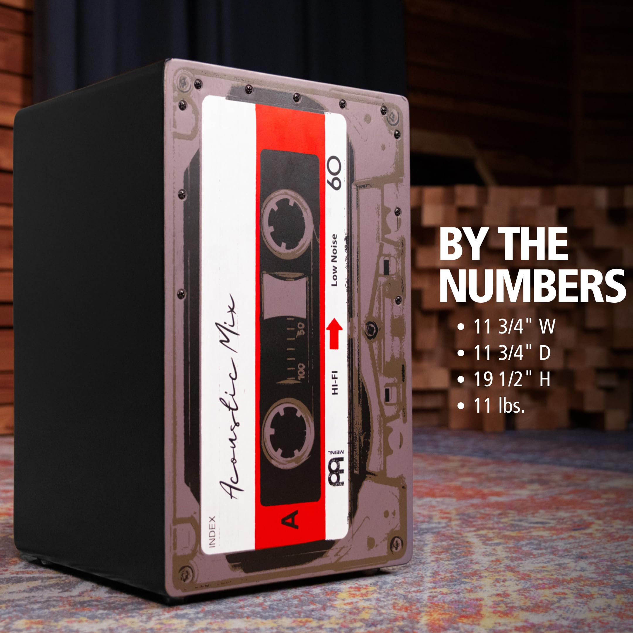 Meinl Backbeat Bass Cajon With Ported Sound Hole And Adjustable Strings For Snare Effect   Not Made In China   For Acoustic Musi