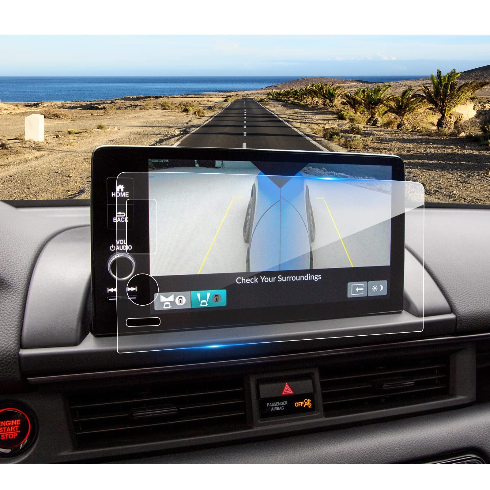 Coleya 2023 2024 2025 Pilot Screen Protector For Honda Pilot (Ex L/Trailsport/Touring/Elite/Black Edition) 9 Inch Color Touchscr