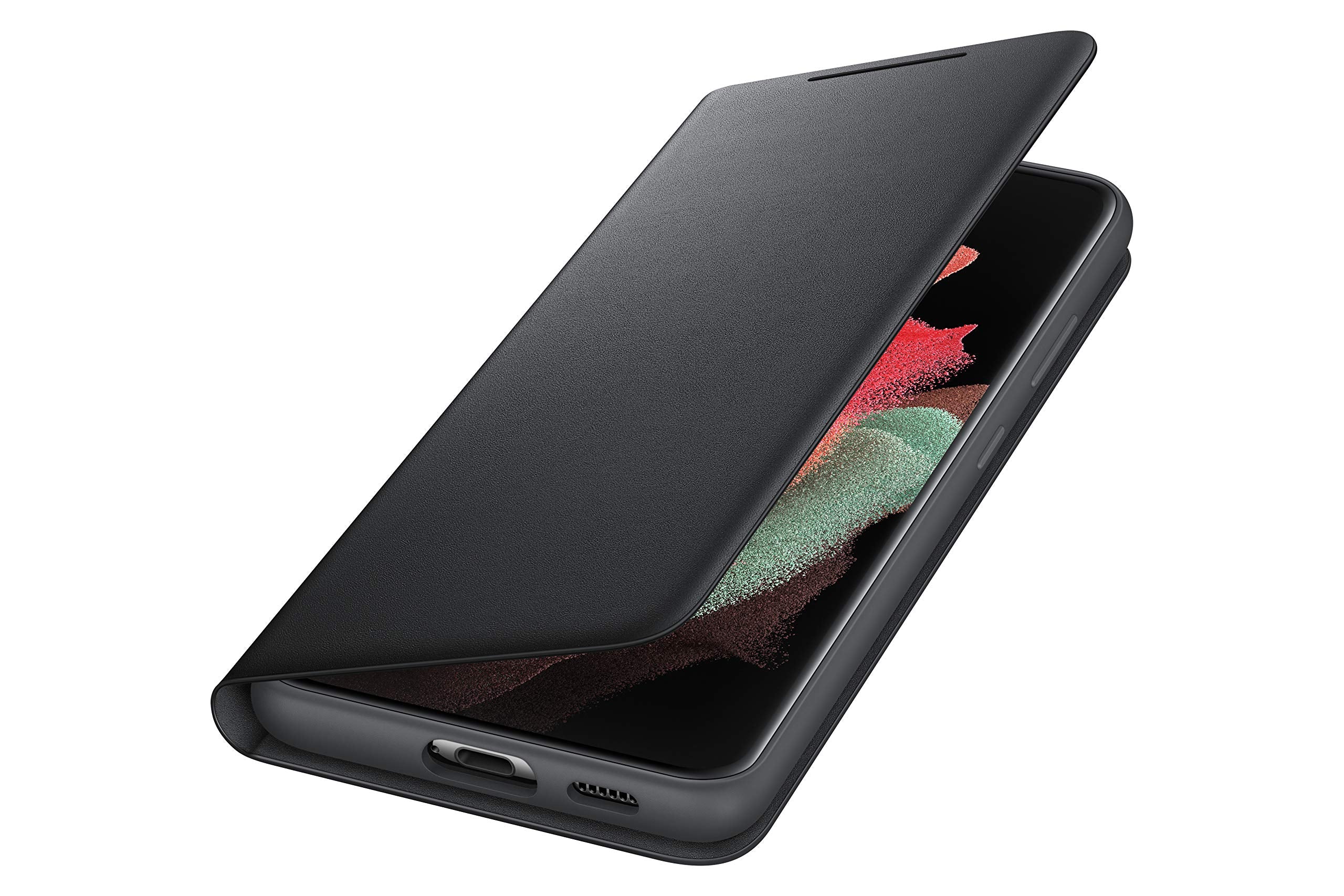 Samsung Galaxy S21 Ultra Case, Led Wallet Cover   Black (Us Version)