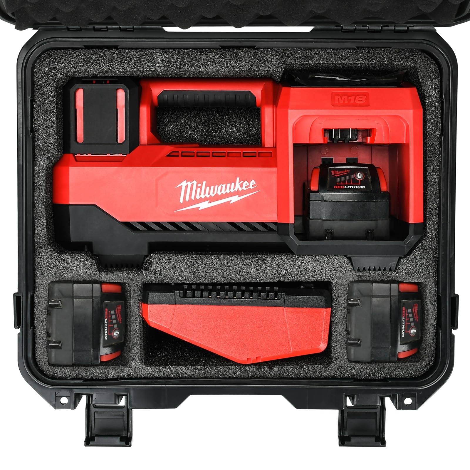 Air Compressor Waterproof Hard Case Compatible With Milwaukee M18 Inflator 2848 20, Air Pump Carrying Bag For Milwaukee Tools, S