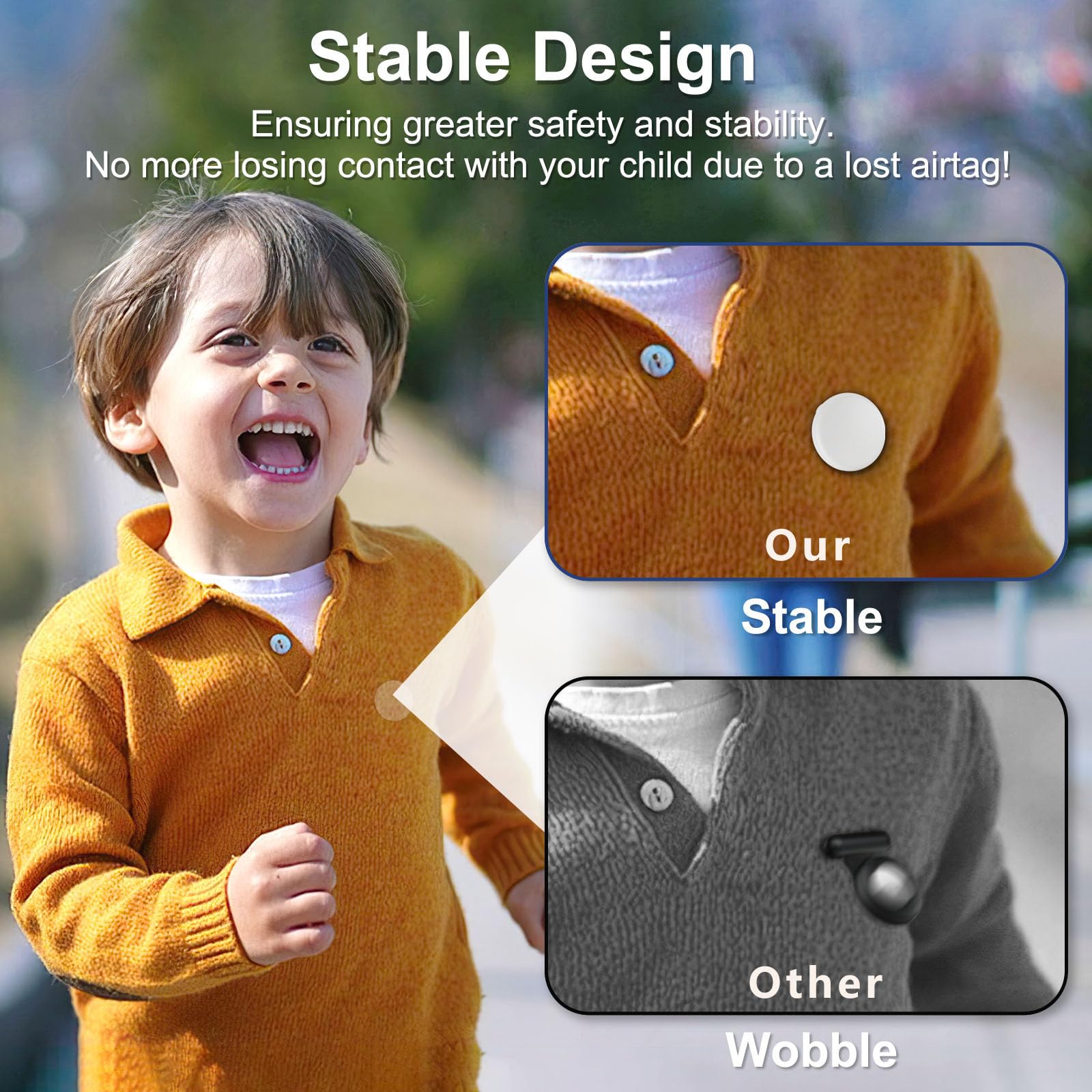 Apple Airtag Holder For Kids 4 Pack, Silicone Airtag Case With Safety Pins, Gps Tracker Case For Children, Elderly, Hidden Insid