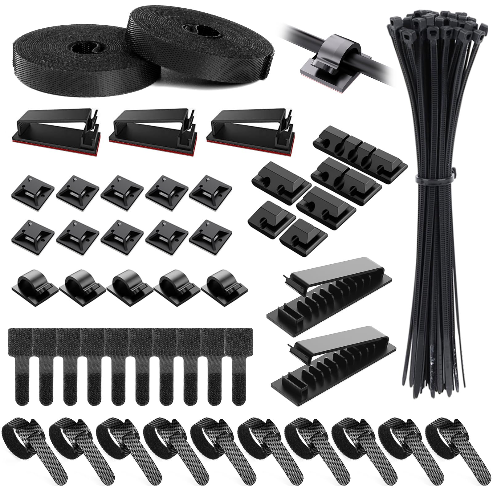 Oneleaf Cable Management Kit, Cord Orgnizer For Desk, Multiple Wire Organizers For Cords, Multifunction Cable Management Under D