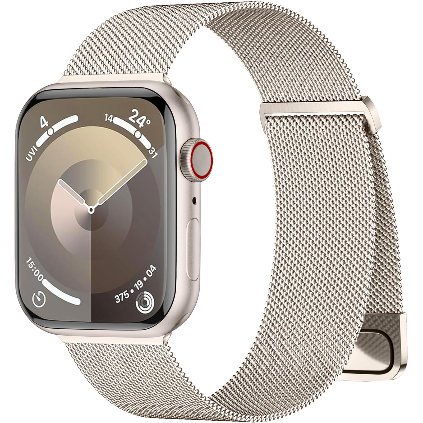 Rabini Metal Bands Compatible With Apple Watch Band 42Mm 44Mm 45Mm 46Mm 49Mm 38Mm 40Mm 41Mm Women Men, Stainless Steel Mesh Loop