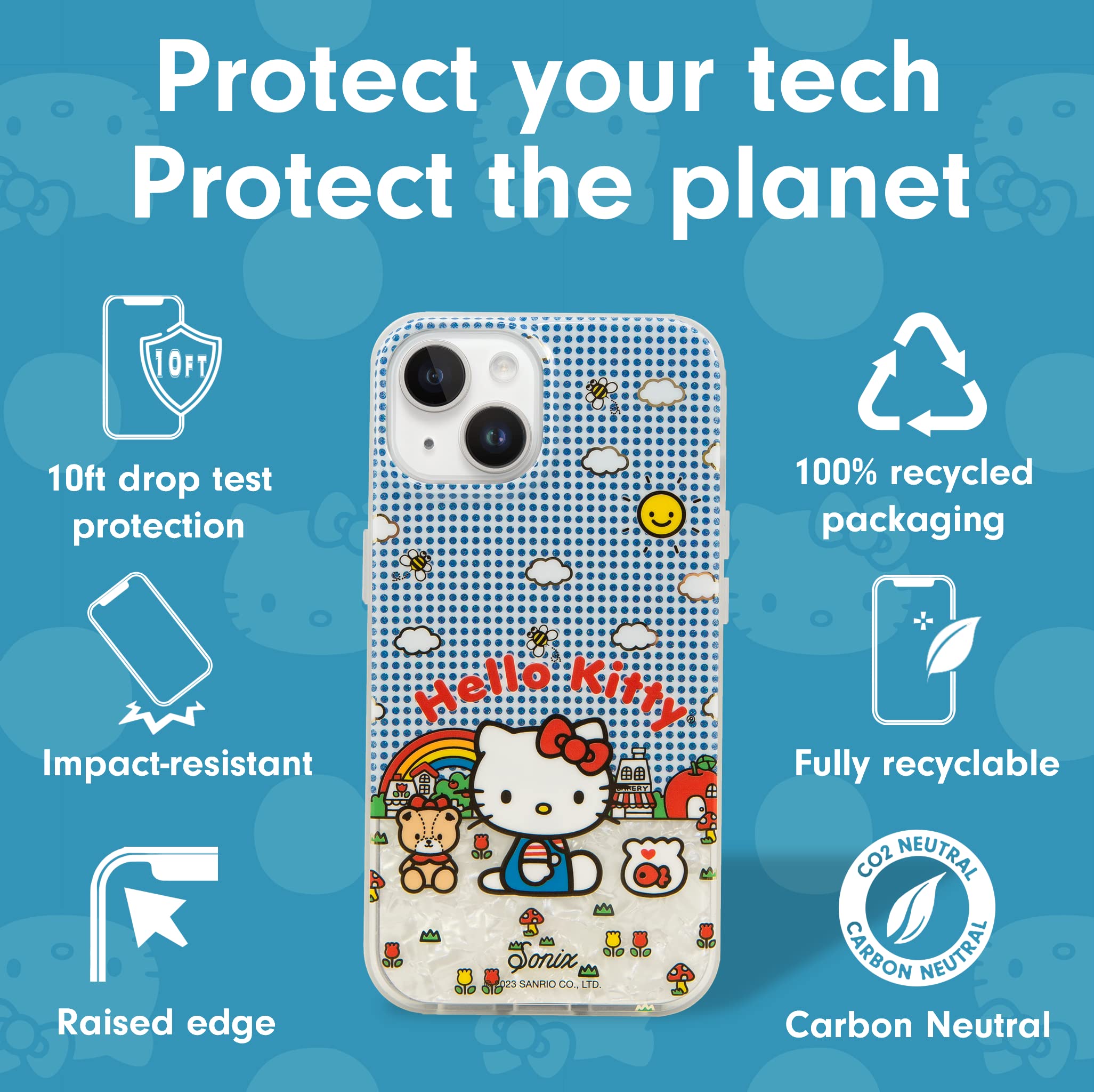 Sonix Case For Iphone 15, 14, 13 | Compatible With Magsafe | 10Ft Drop Tested | Good Morning Hello Kitty