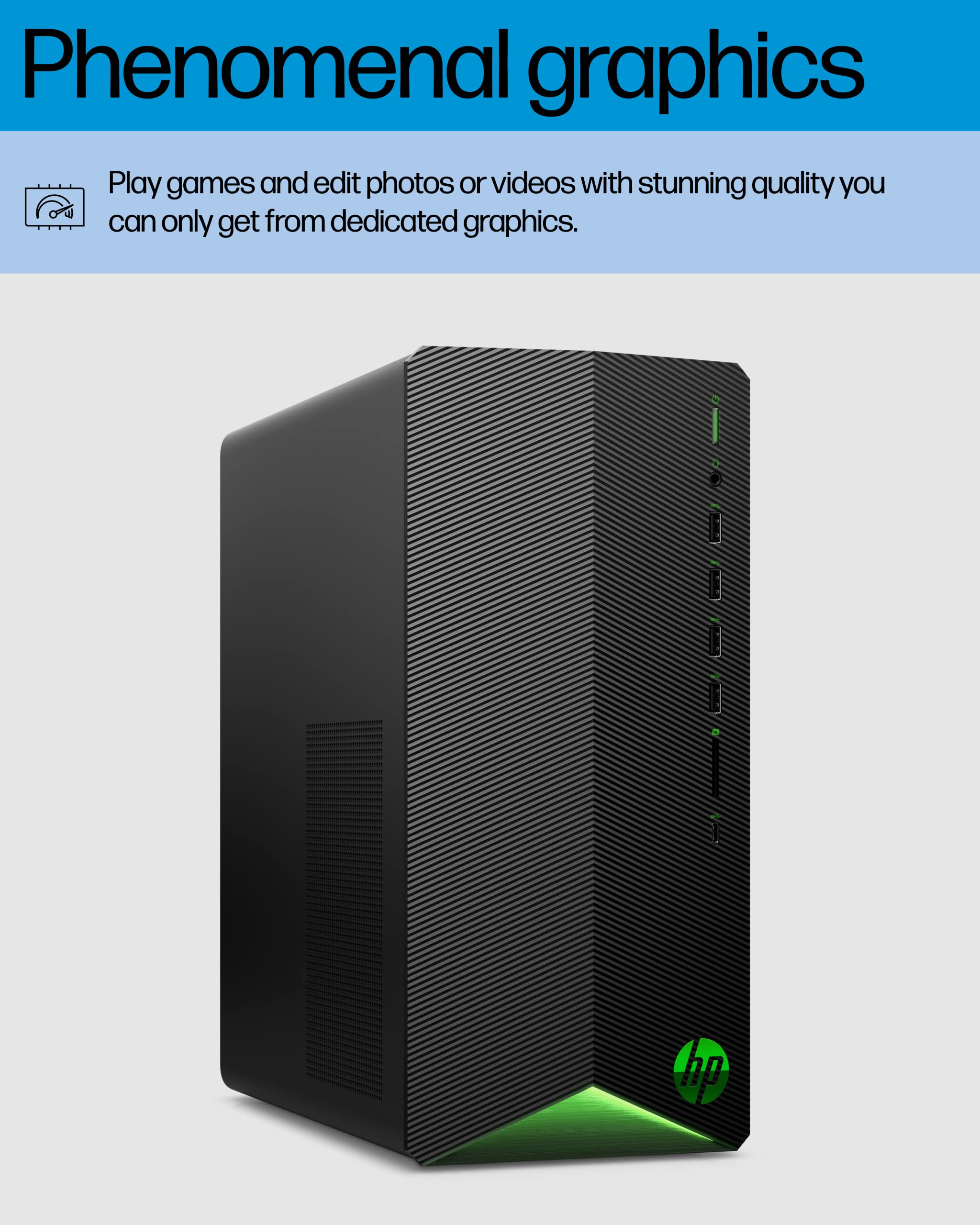 Hp Pavilion Gaming Desktop, Amd Ryzen 7 5700G Processor, Nvidia Geforce Rtx 2060 Graphic, 16 Gb Ram, 1 Tb Ssd, Windows 11 Pro (T