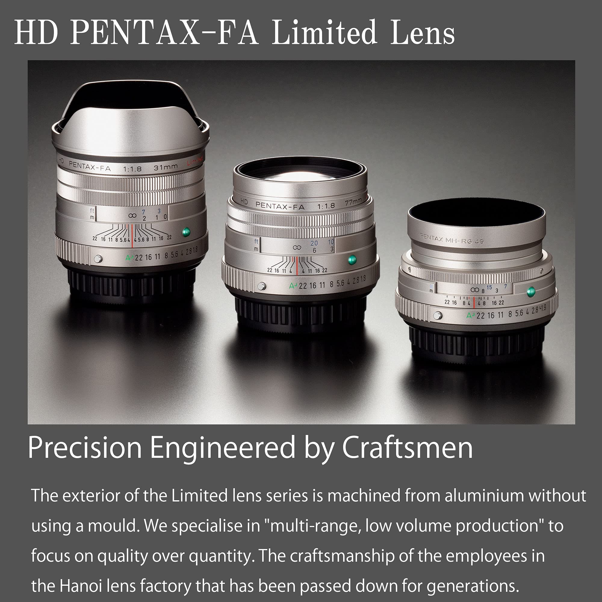 Pentax Hd 31Mmf1.8 Limited Black Limited Lens Wide Angle Prime Lens [F1.8 Large Aperture Lens] [High Performance Hd Coating] [Sp