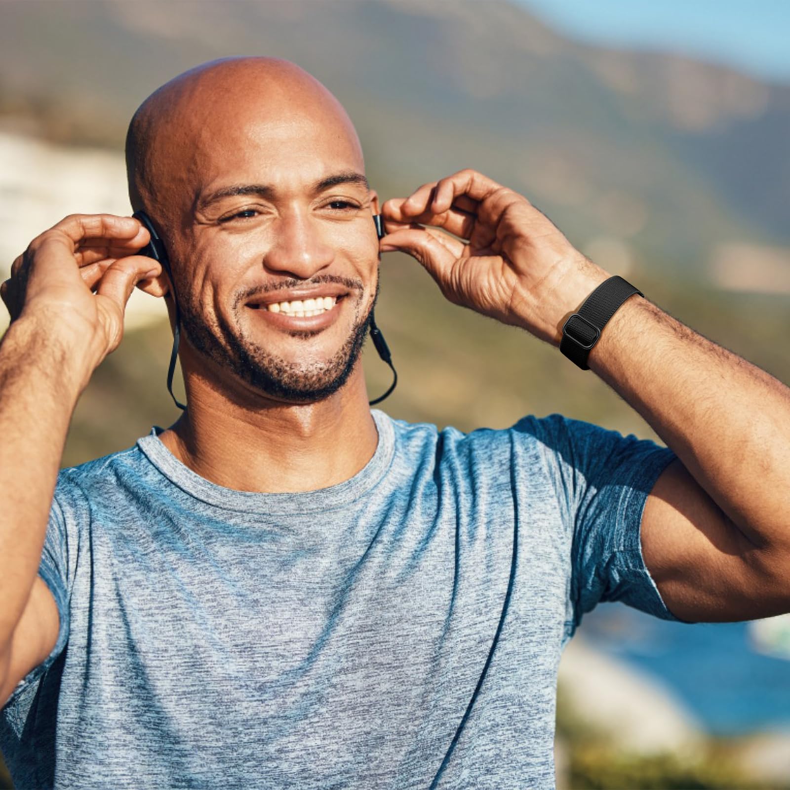 Maledan Classic Bands Compatible For Fitbit Versa 3/Fitbit Sense 1 /Versa 4/ Sense 2 Band Men Women, Breathable Sport Wristband