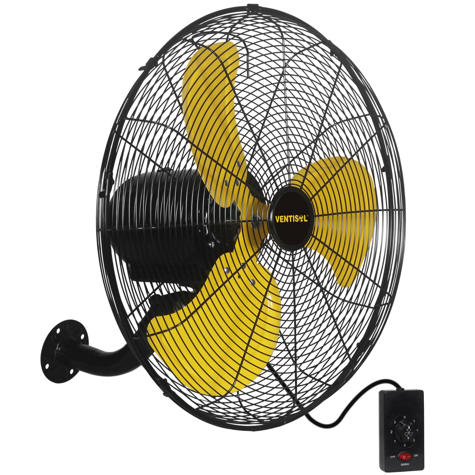 Ventisol 20 Inch High Velocity Oscillation Wall Mounted Fan For Porch, Greenhouse,Workshop,Home, Patio, 3 Speed Wall Fan Oscilla
