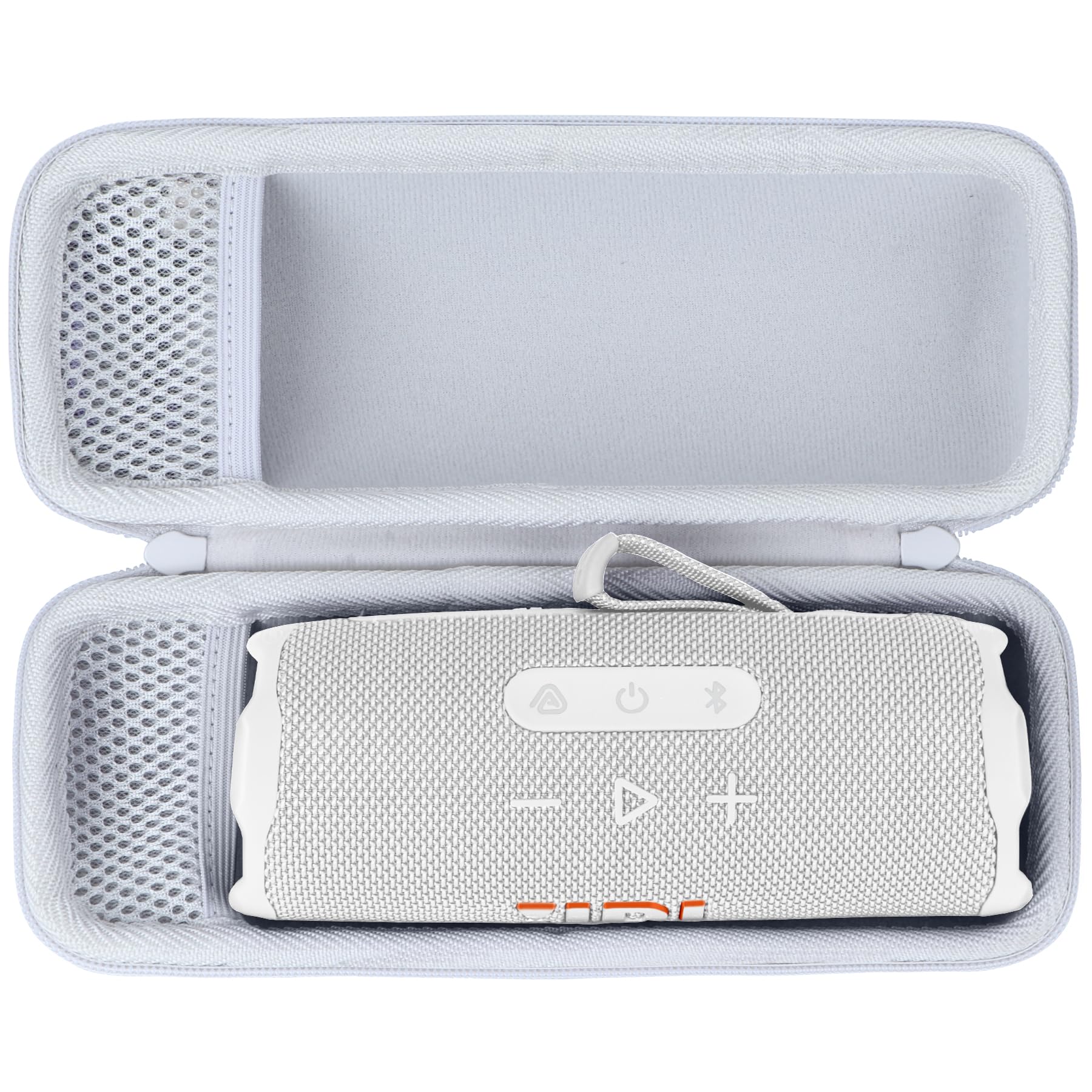 Lebakort Hard Case Compatible With Jbl Flip 7 6 5 4 Waterproof Portable Speaker (Off White Case)