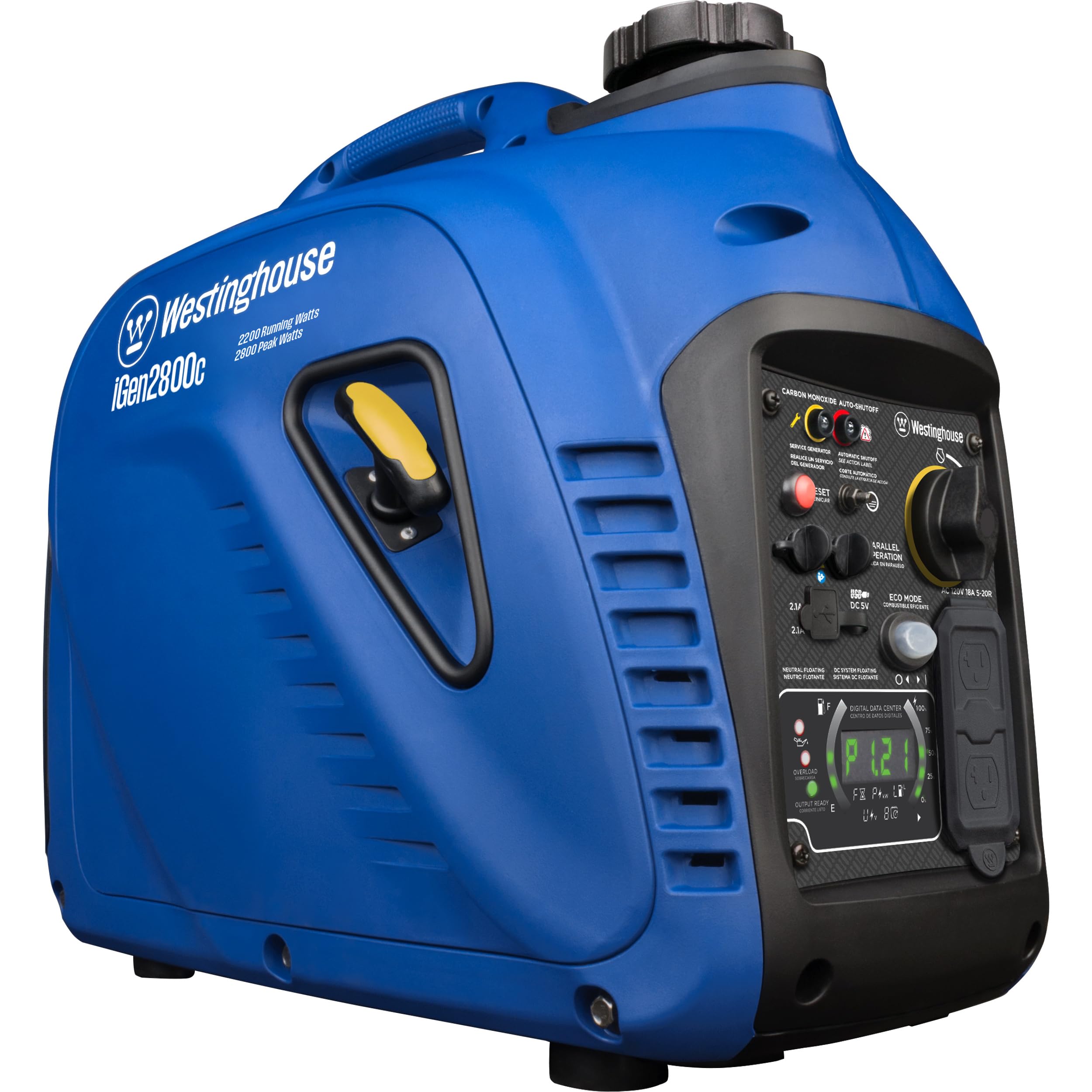 Westinghouse Outdoor Power Equipment 2800 Peak Watt Super Quiet & Lightweight Portable Inverter Generator, Gas Powered, Co Senso