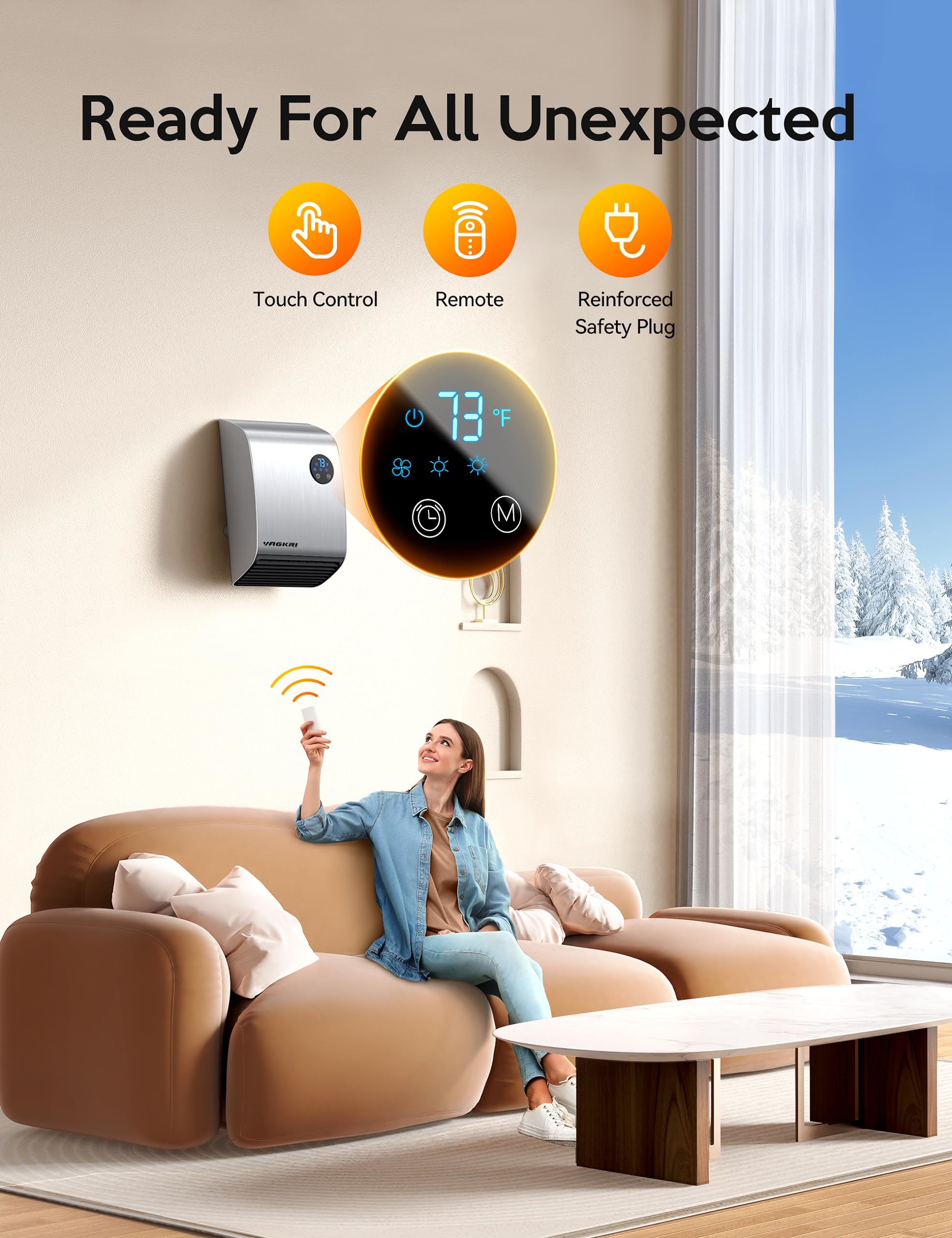 Electric Wall Heaters For Indoor   1500W Fast Heating Space Heaters For Indoor Use, Energy Efficient Indoor Space Heater Panel W