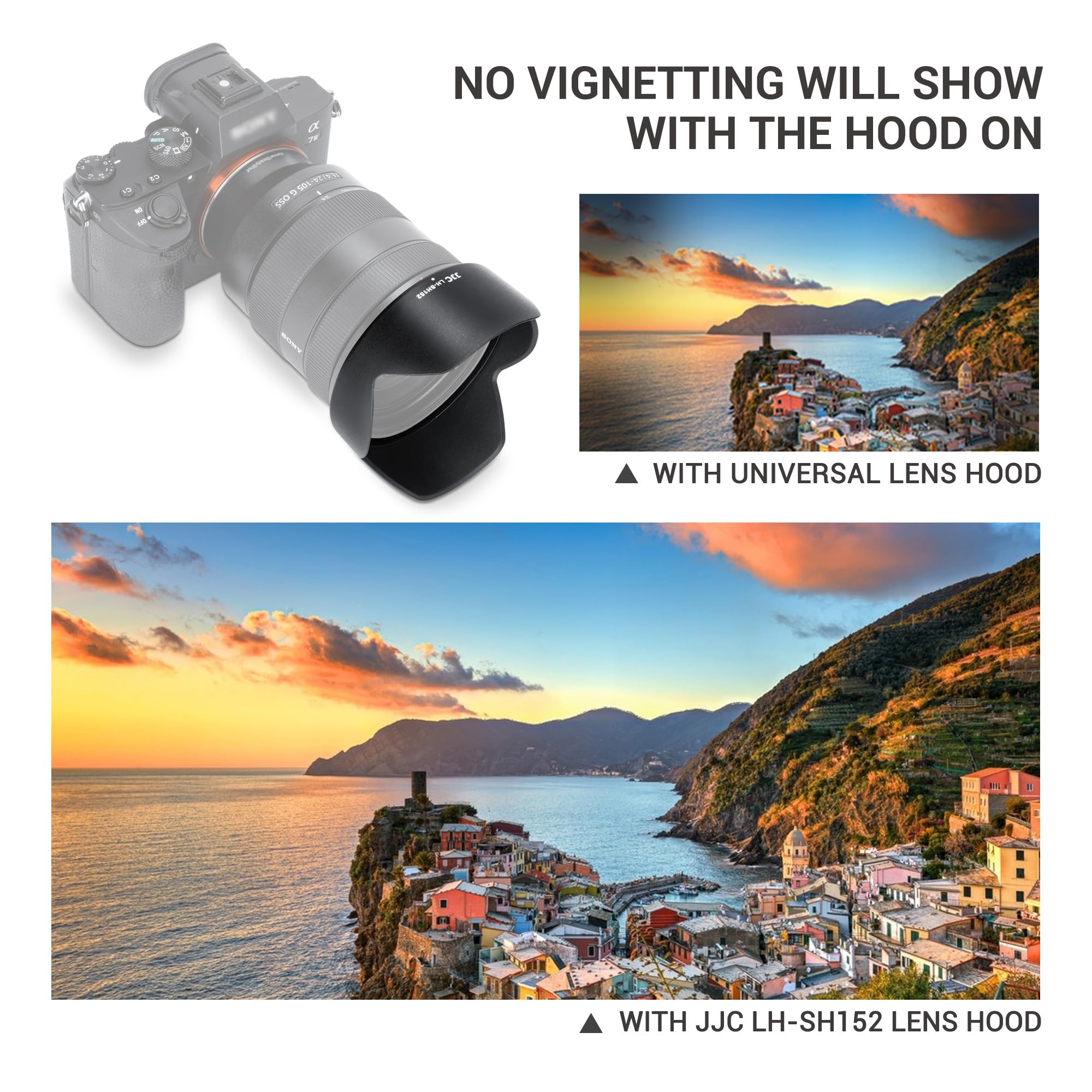 Lens Hood For Sony Fe 24 105Mm F4 G Oss Lens (Sel24105G/2), Reversible Lens Shade Protector Replaces Sony Alc Sh152 Hood, Compat