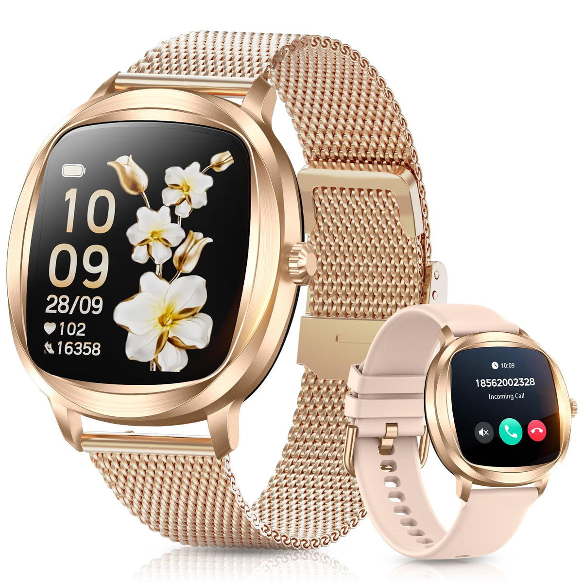Women'S Smart Bracelet/Smart Watch, 1.72-Inch Display, Ip68 Waterproof Sport Bracelet, One-Touch Bluetooth Calling, Fitness Trac