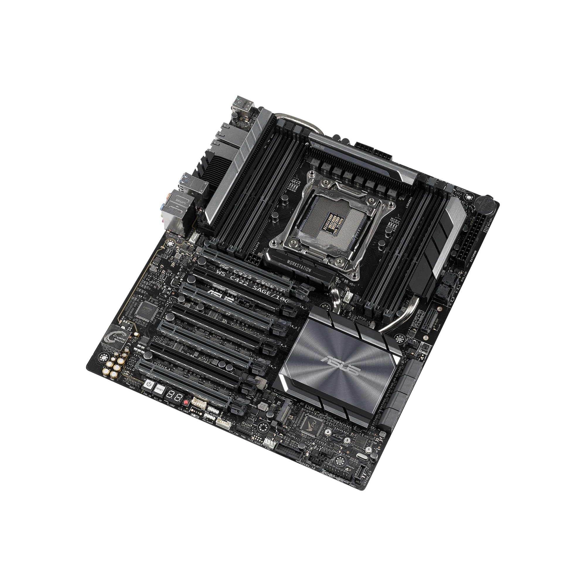Asus Ws C422 Sage/10G Lga2066 Ecc Ddr4 M.2 U.2 C422 Atx Motherboard For Intel Xeon W Series Processor