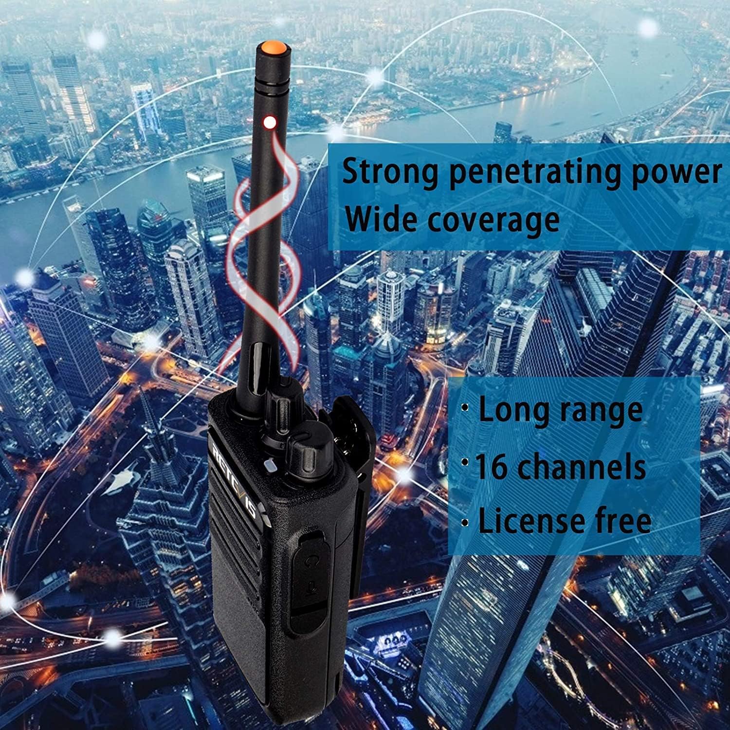 Retevis Rt17 Walkie Talkie, Two Way Radio With Usb Charging Base, Vox Handsfree Walkie Talkie For Business Healthcare School Restaurant Retail Church(10 Pack)