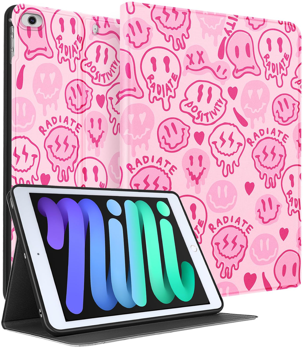 Uppuppy For Apple Ipad Mini 5/4/3/2/1 Case, For Ipad Mini 5Th/4Th/3Rd/2Nd/1St Generation Case Kids Cute Folio Women Girls Kawaii