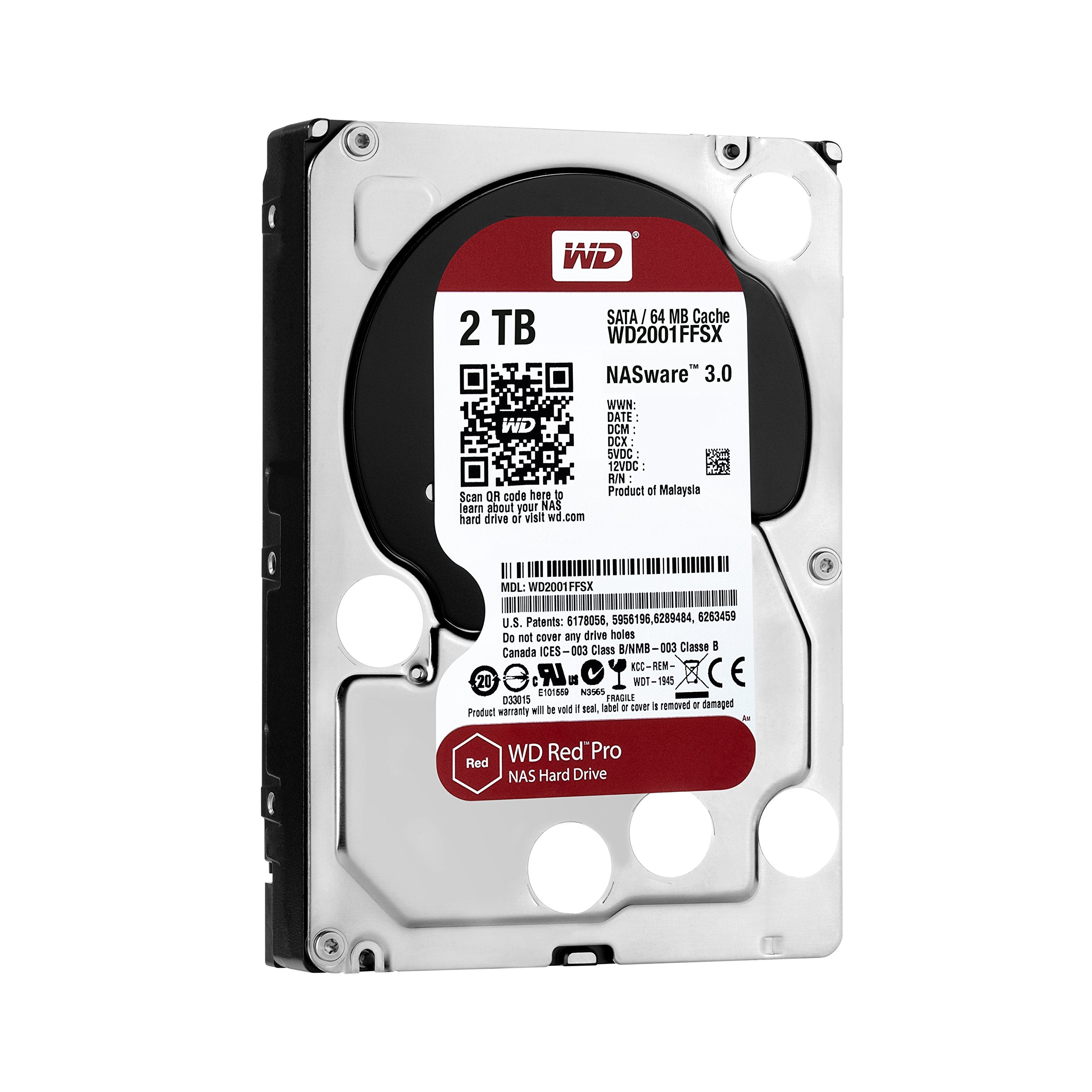 Wd Red Pro 2Tb Nas Hard Disk Drive - 7200 Rpm Sata 6 Gb/S 64Mb Cache 3.5 Inch - Wd2001Ffsx