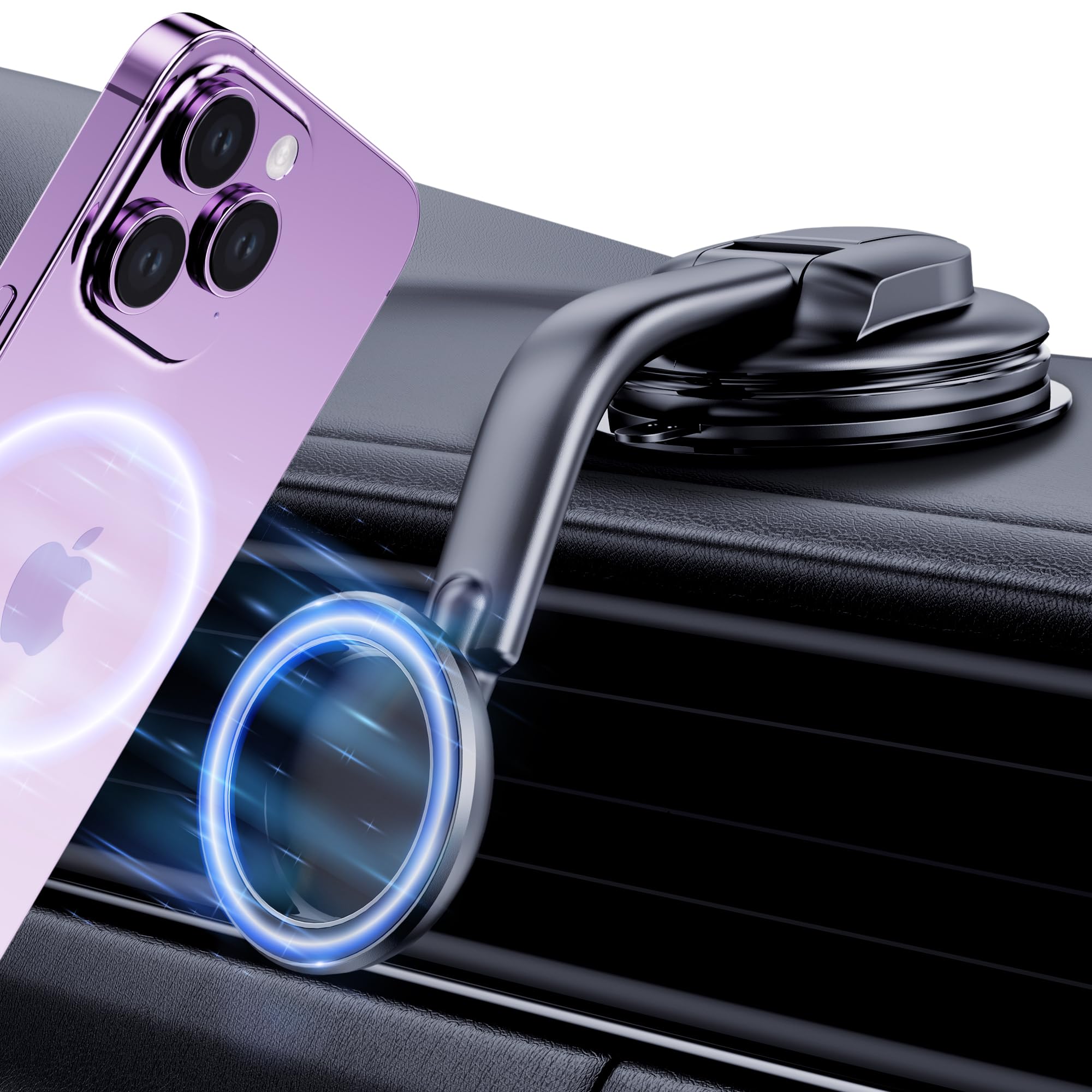 Dolyofg For Magsafe Car Mount,?Strong Magnets & Low Profile? Magnetic Phone Holder For Car Dashboard Windshield Universal Hands 