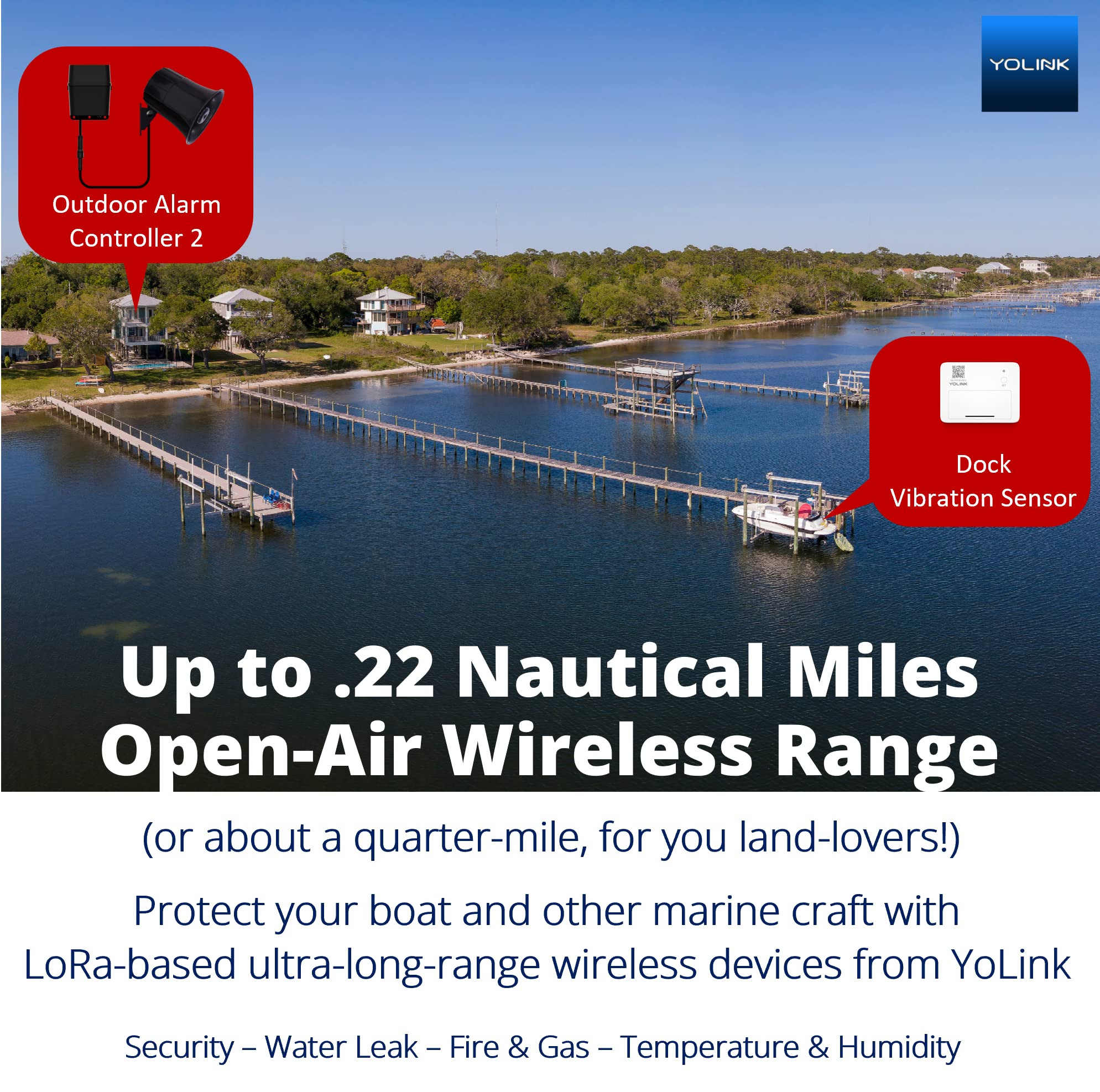 Outdoor Alarm Controller 2, Siren/Alarm/Relay Controller, 12Vdc Out, 12Vdc In, 130Db Siren With 12Vdc On, 110Db Siren With Battery Only, Yolink Hub Required For Full Functionality!