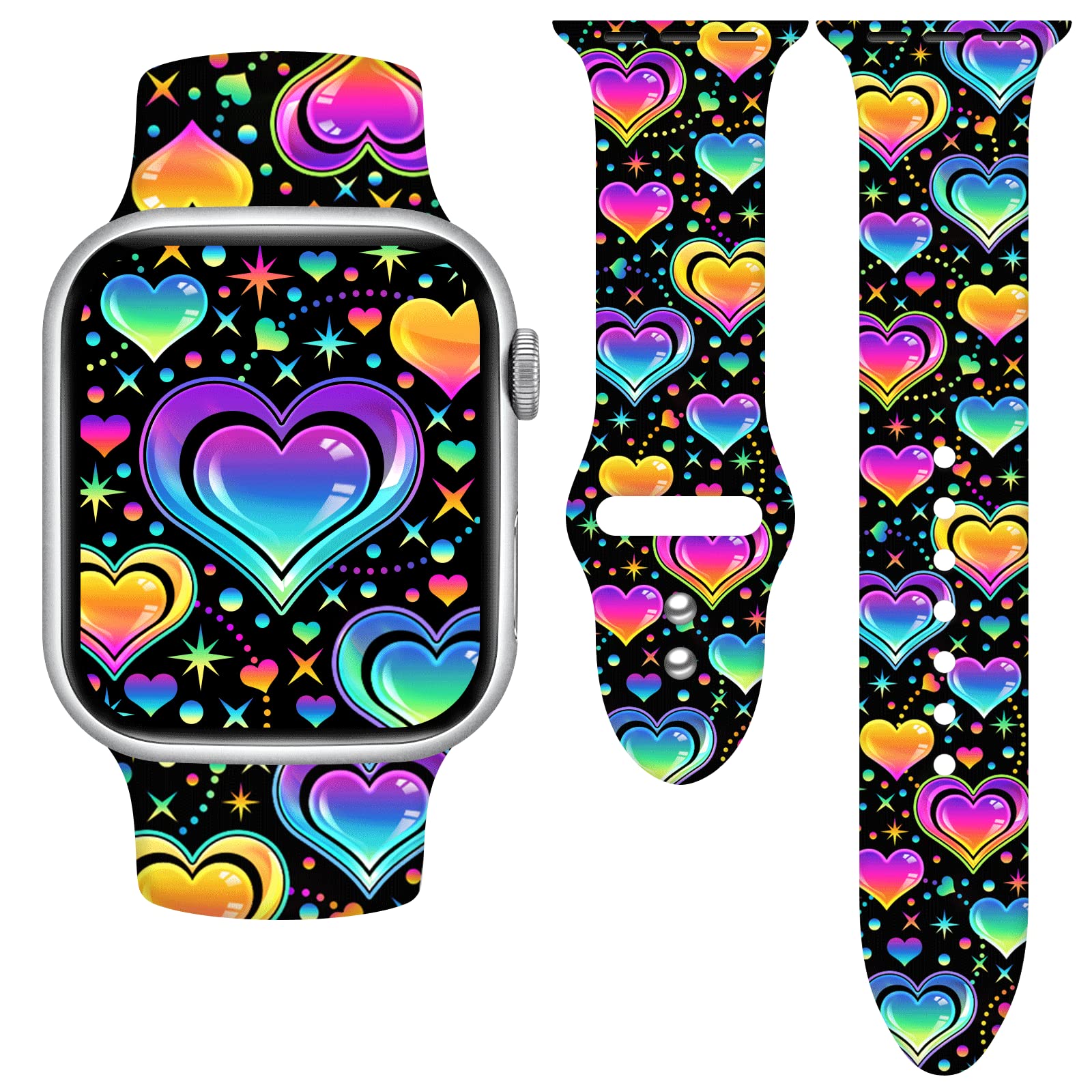Vieeki Valentines Day Love Watch Band Compatible with Apple Watch Band 38mm 40mm 41mm 42mm 44mm 45mm 46mm 49mm for Women Men Lo