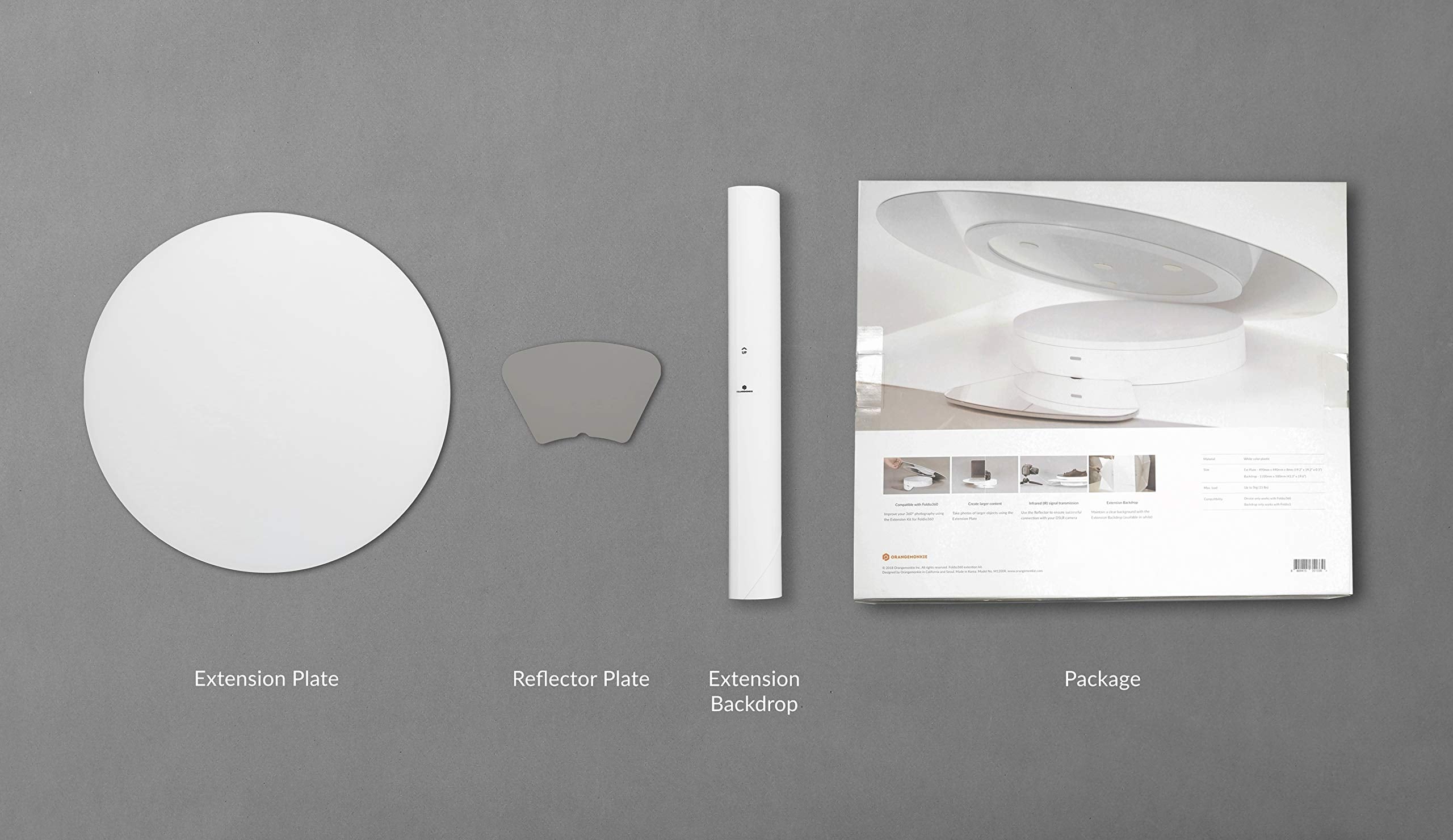 Foldio360 Extension Kit (Photography Smart Turntable Extender Accessory) By Orangemonkie