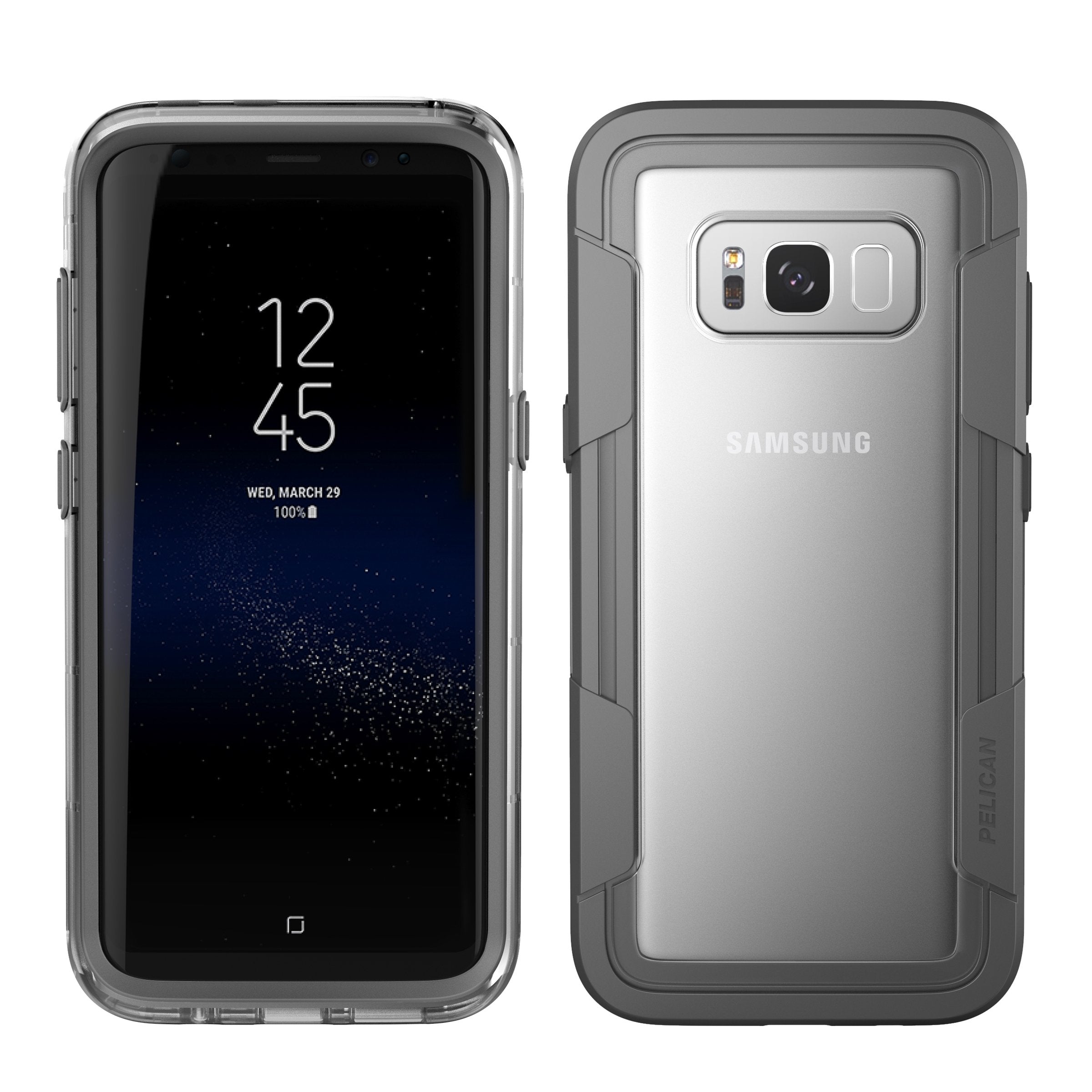 Pelican Voyager Phone Case For Samsung Galaxy S8+ (Clear/Gray)