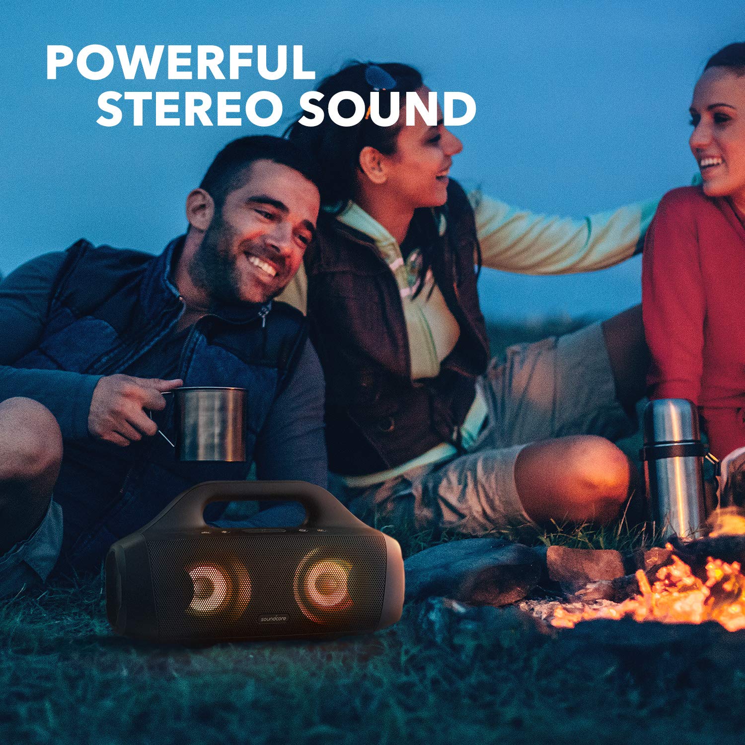 Anker Soundcore Select Pro, Outdoor Bluetooth Speaker With Bassup Technology, Ipx7 Waterproof, 16H Playtime, App, Led Lights, Bu
