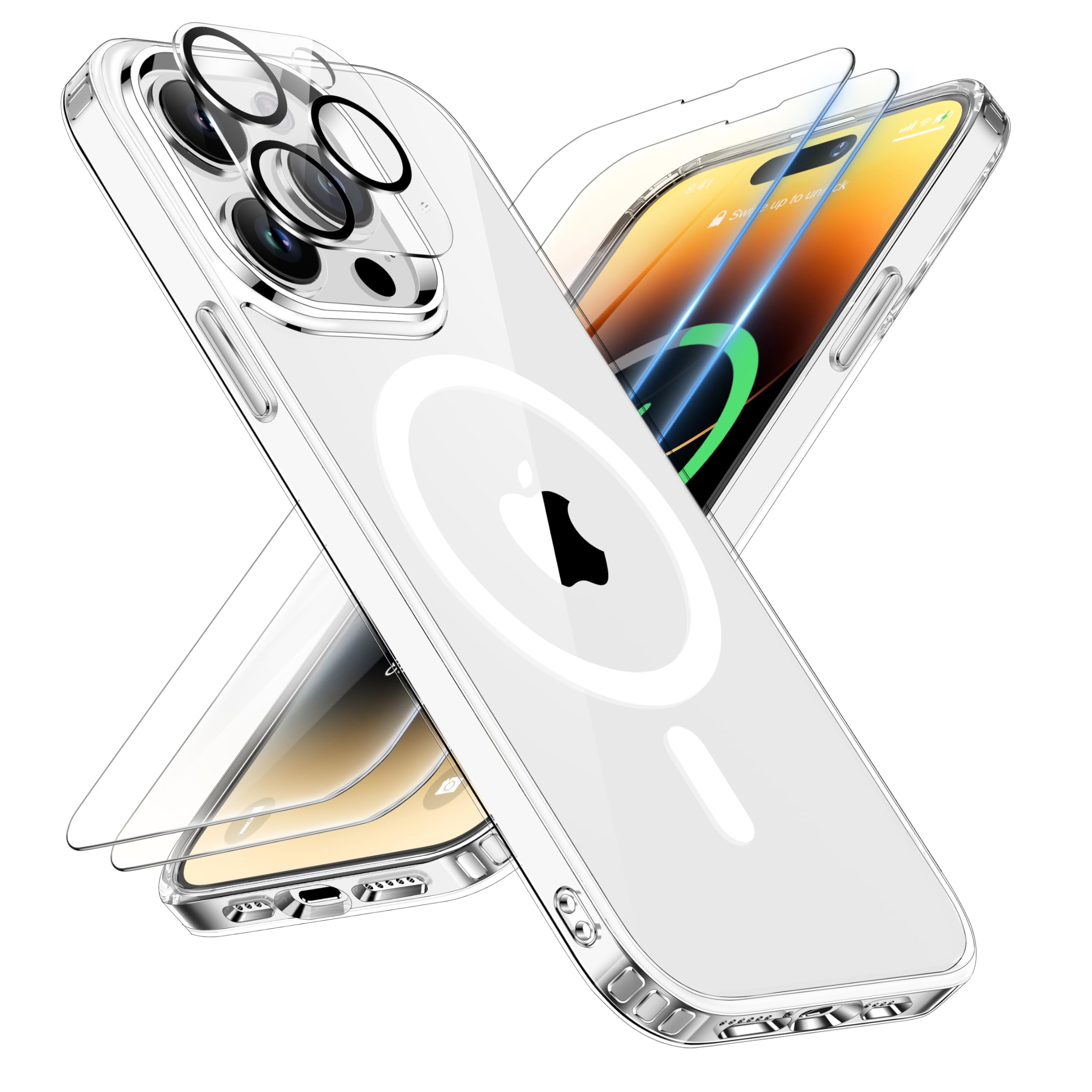 ORETECH for iPhone 14 Pro Max Case, [Compatible with MagSafe][Military-Grade 15FT Drop Protection][2 Pcs Screen Protectors], Cry