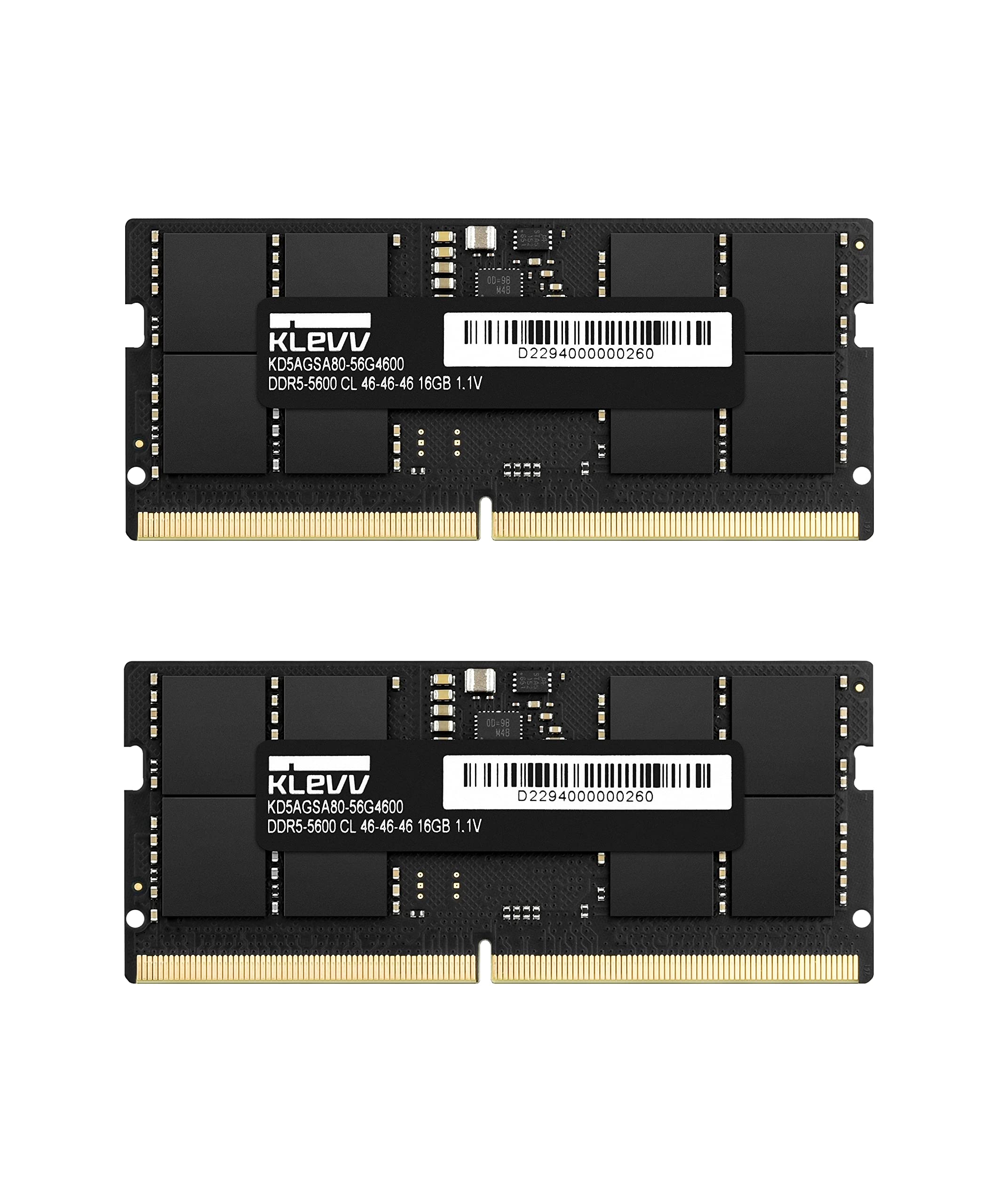 Klevv Ddr5 32Gb (2X16Gb) 5600Mhz Cl46 A Die 1.1V Sodimm Laptop Ram Memory Sk Hynix Chip (Kd5Agsa80 56G460D)