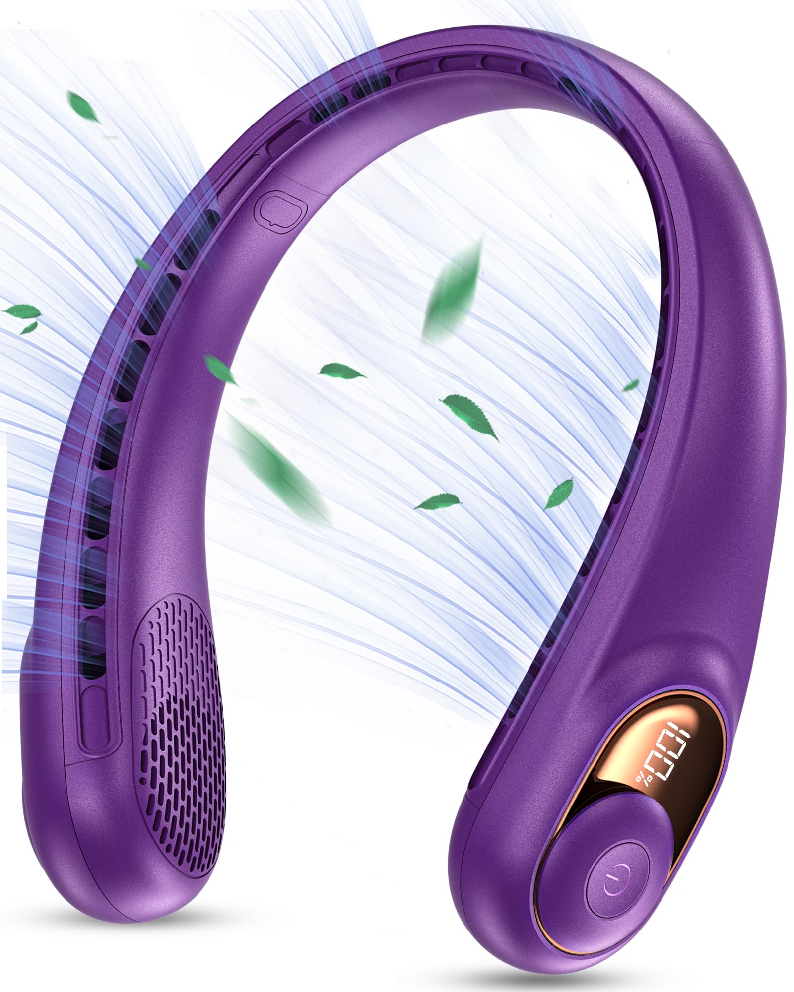 Kidee Neck Fan, Neck Fans Portable Rechargeable, Upgraded Cooling Air Volume, Ultra Quiet, 4000 Mah Battery Operated, Long Use T