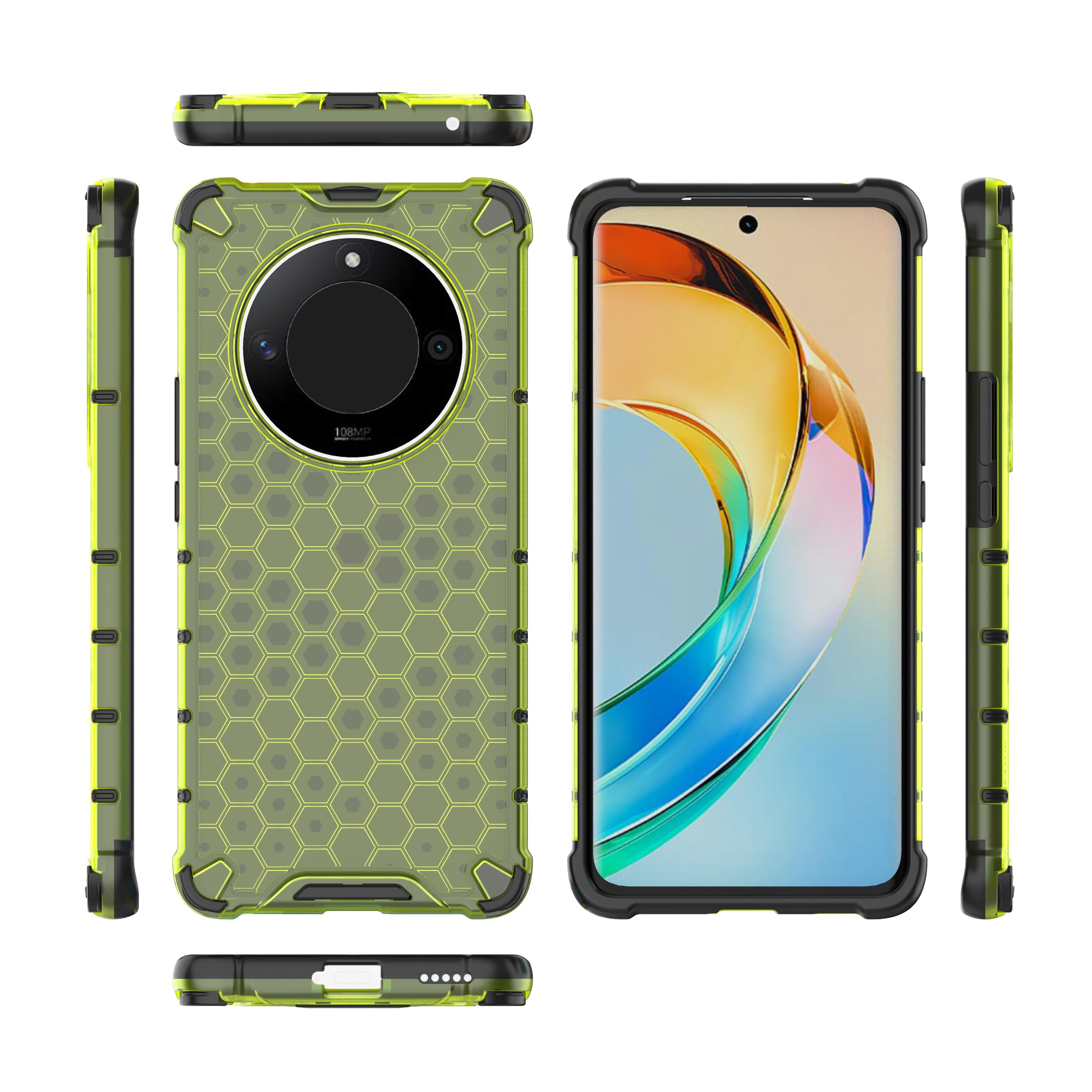 Pzwoxukhov Compatible With Honor X9B 5G / X50 5G / X50 Gt 5G Case Cover,Compatible With Honor Magic 6 Lite 5G Honeycomb Anti Dro