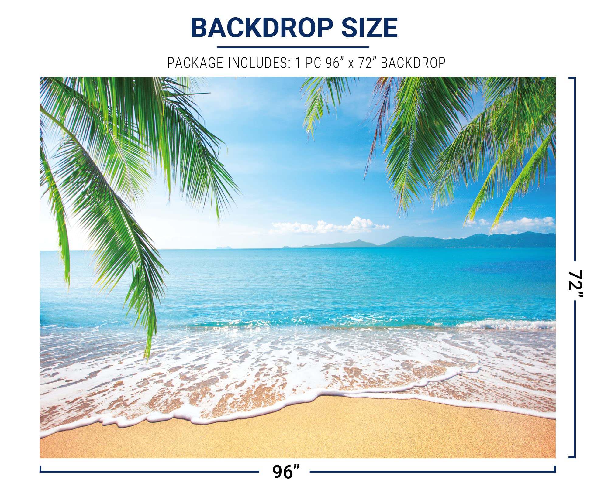 Allenjoy 8X6Ft Tropical Summer Photo Booth Backdrop Beach Party Decorations For Summer Wedding Birthday Holiday Table Banner Wal