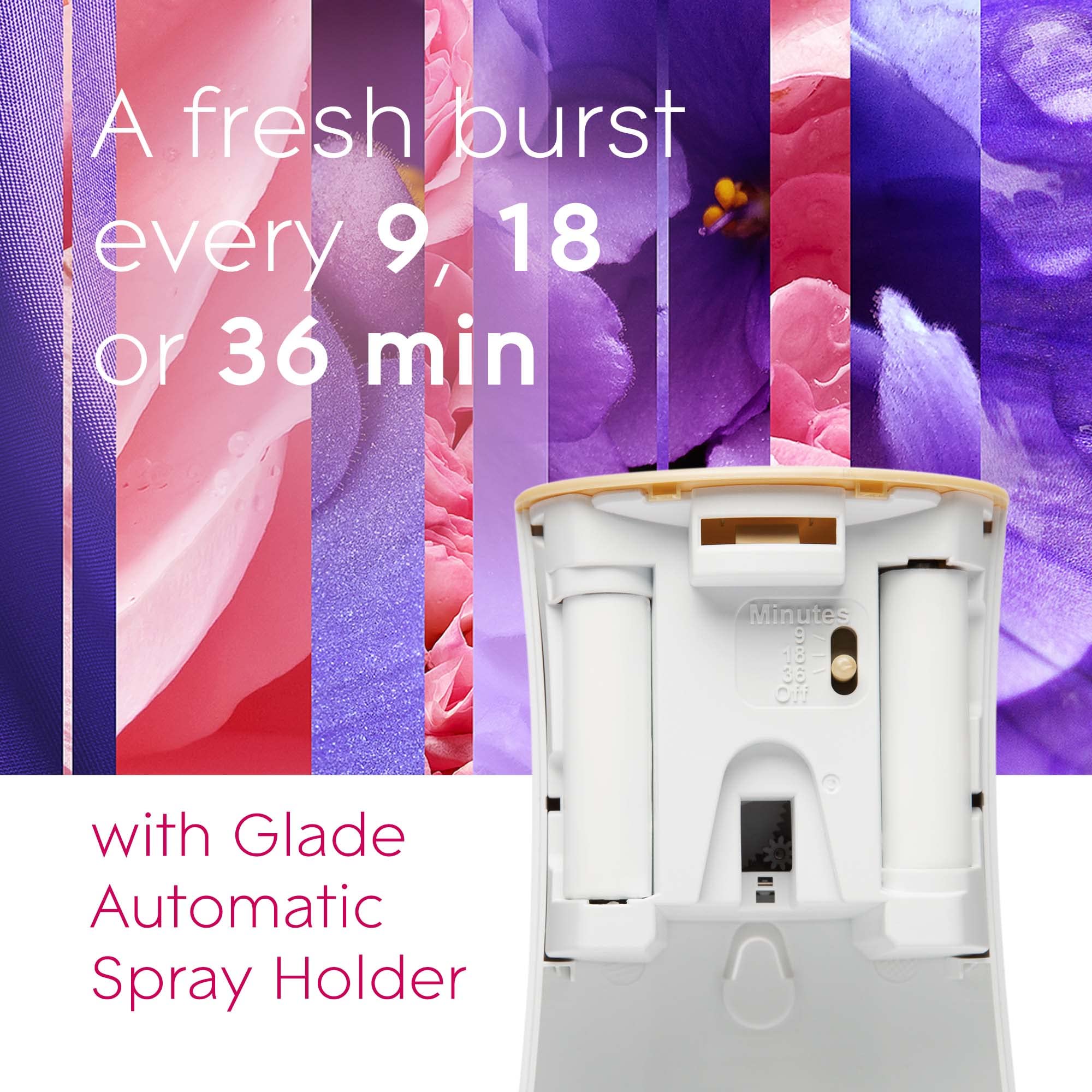 Glade Automatic Spray Refill, Air Freshener For Home And Bathroom, Rose & Bloom, 6.2 Oz
