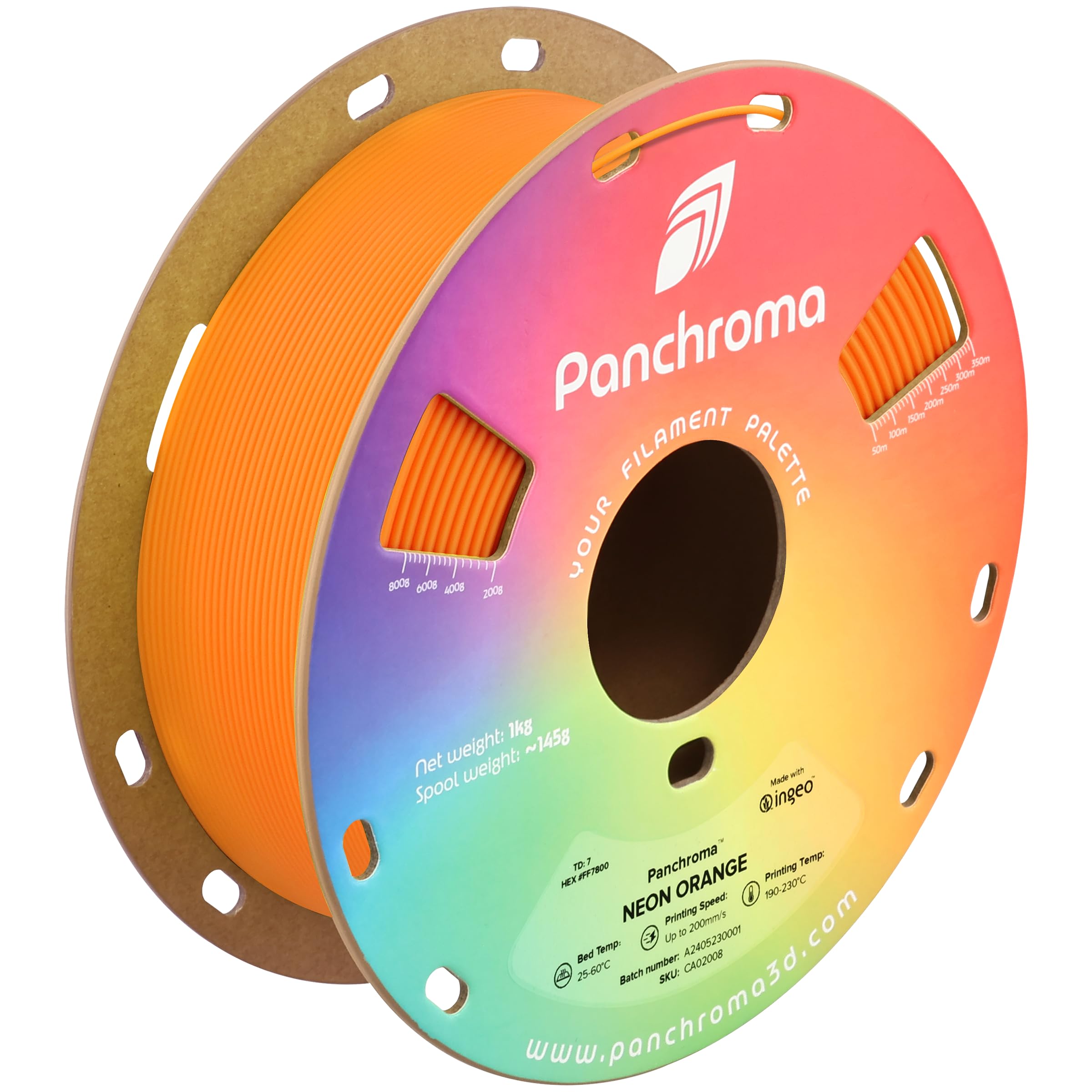 Polymaker Panchroma Neon Pla Filament 1.75Mm Orange, 1.75 Neon Orange Pla 3D Printing Filament 1Kg Spool   Panchroma 1.75 Neon F