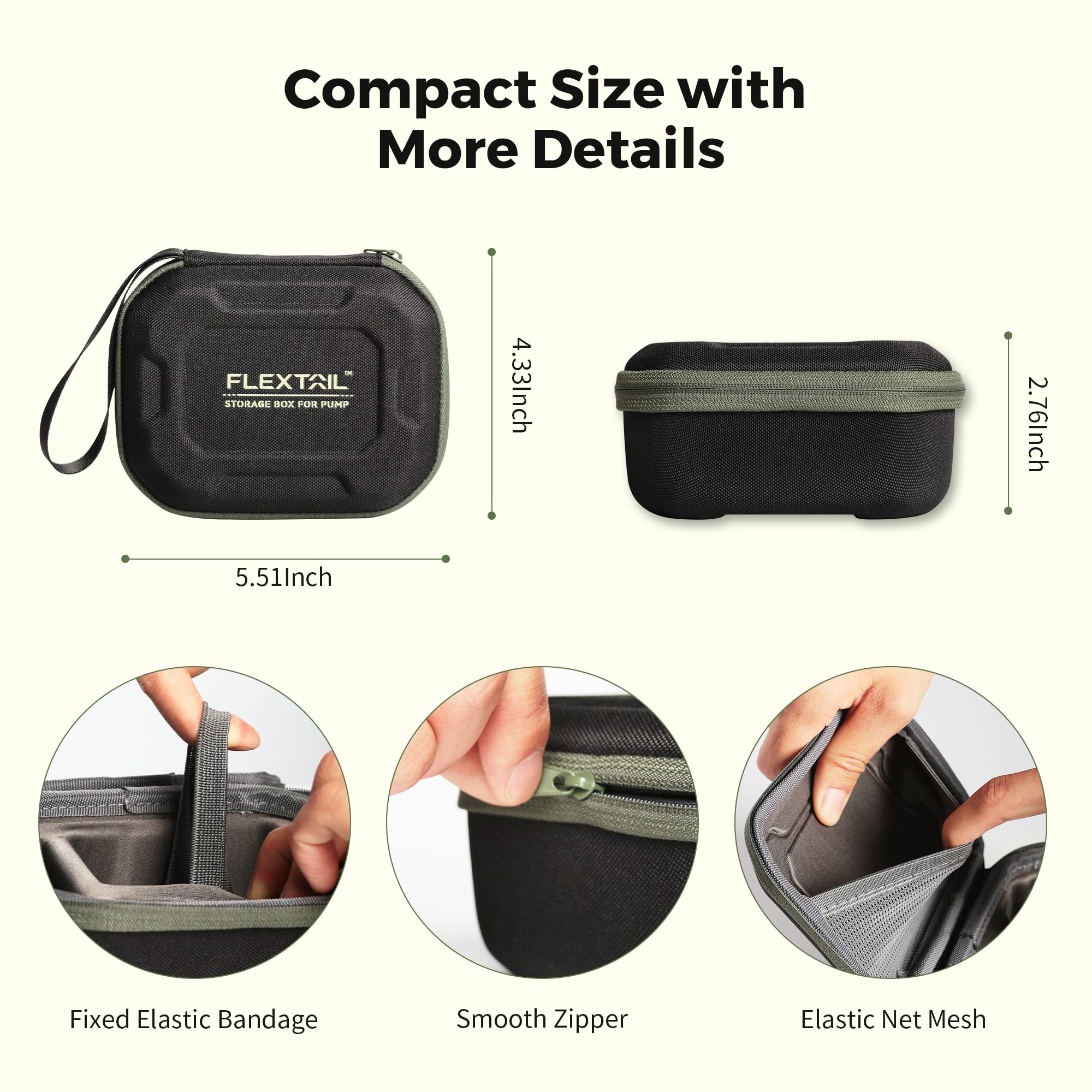 Flextailgear Compact Travel Case Protective Organizer Mini Storage Box For Tiny Pump, Tiny Pump 2X, Mp2020&Eps, Max Pump 2 Pro&P