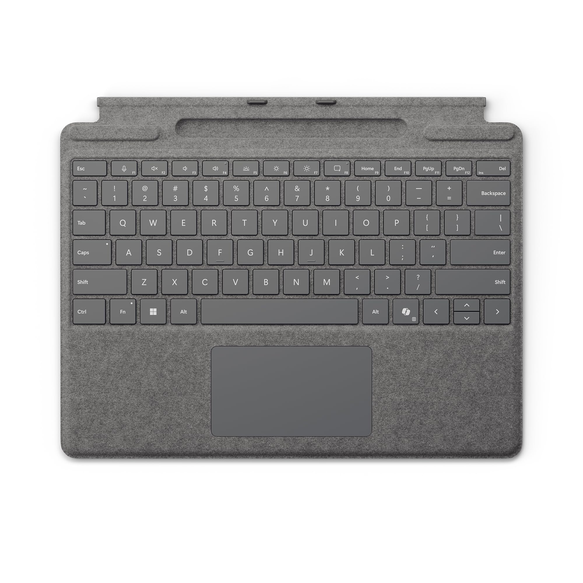 Microsoft Surface Pro Keyboard with Slim Pen 2 Bundle for Pro Copilot+ (11th Edition), Pro 9 and Pro 8, Alcantara Material, Plat